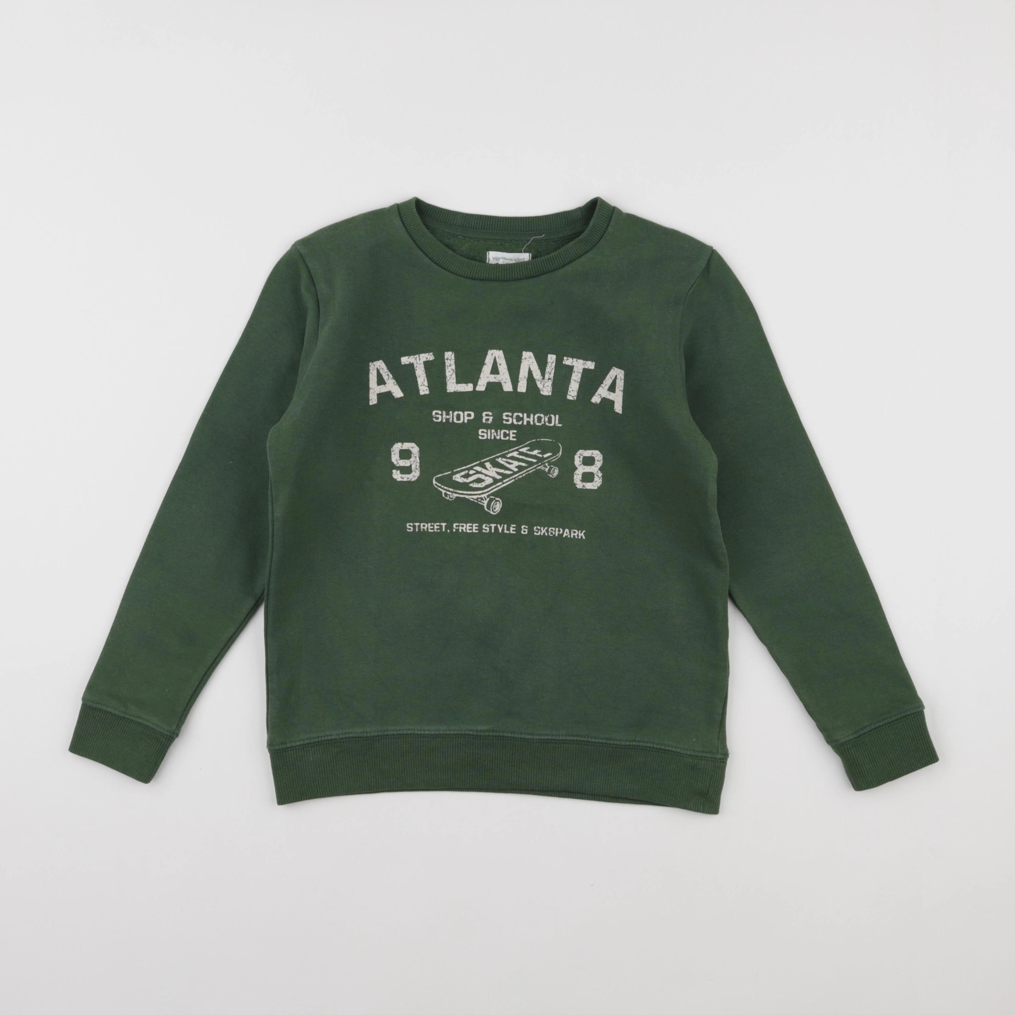 Vertbaudet - sweat vert - 8 ans