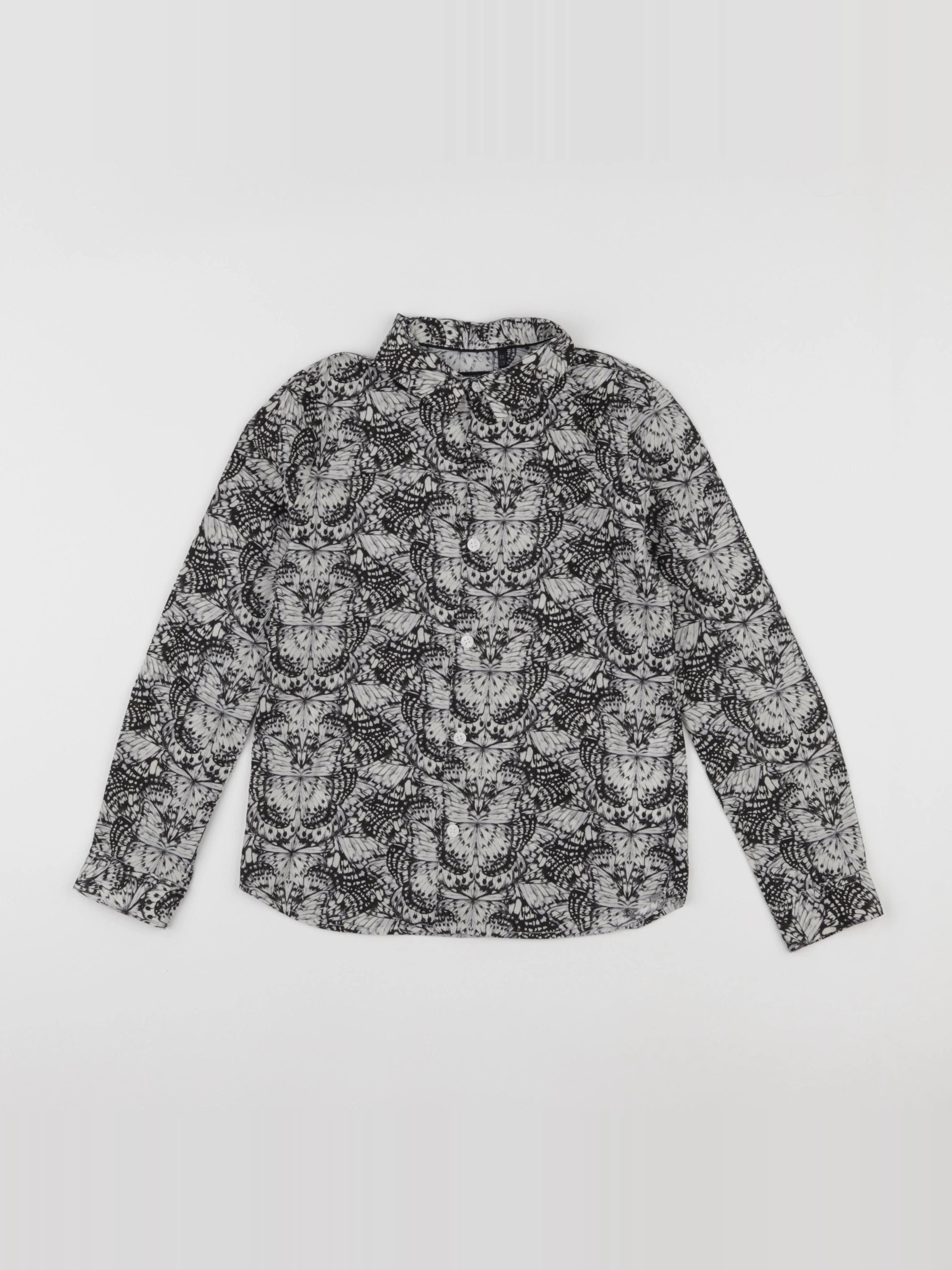 IKKS - chemise gris, blanc - 8 ans
