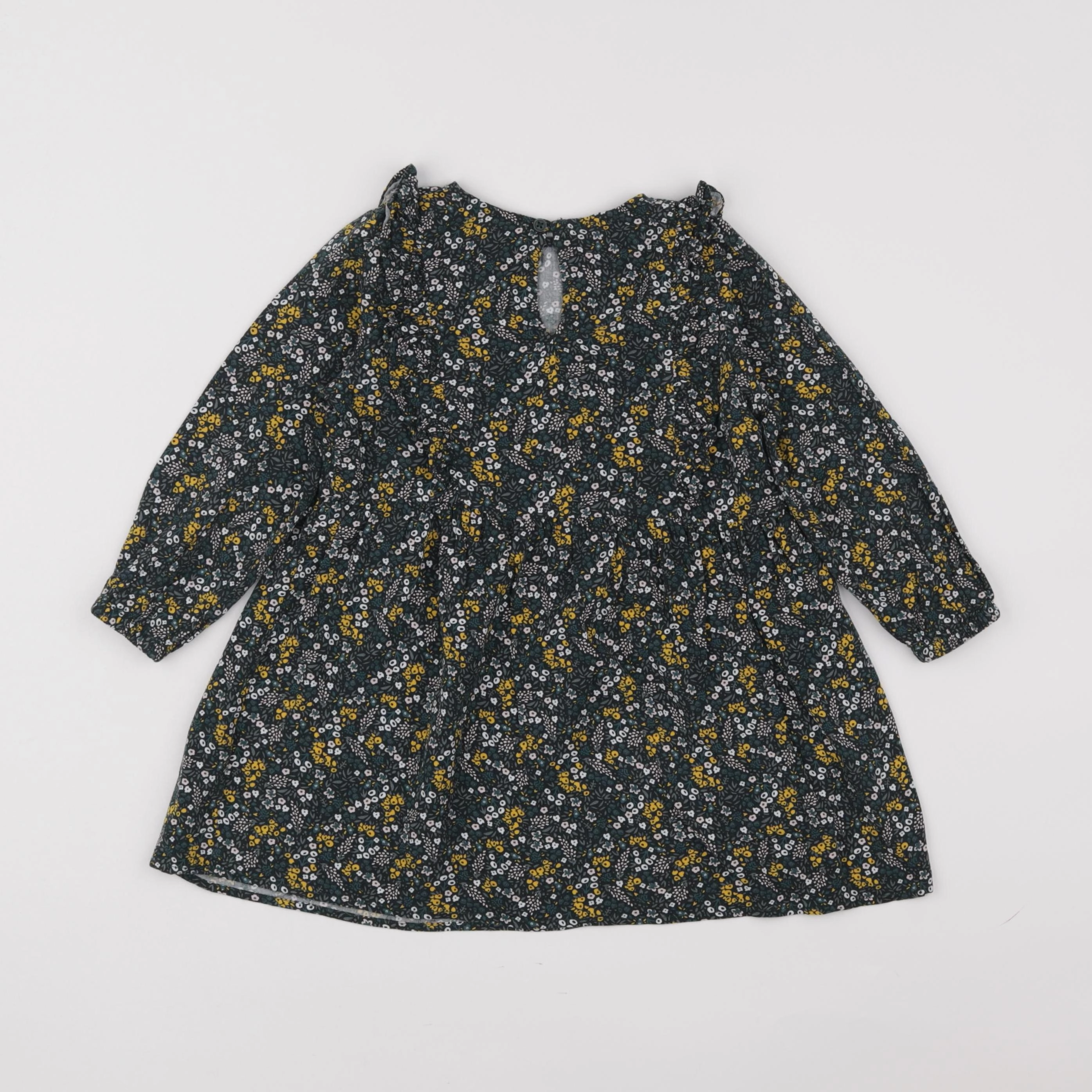 Vertbaudet - robe vert, jaune - 3 ans
