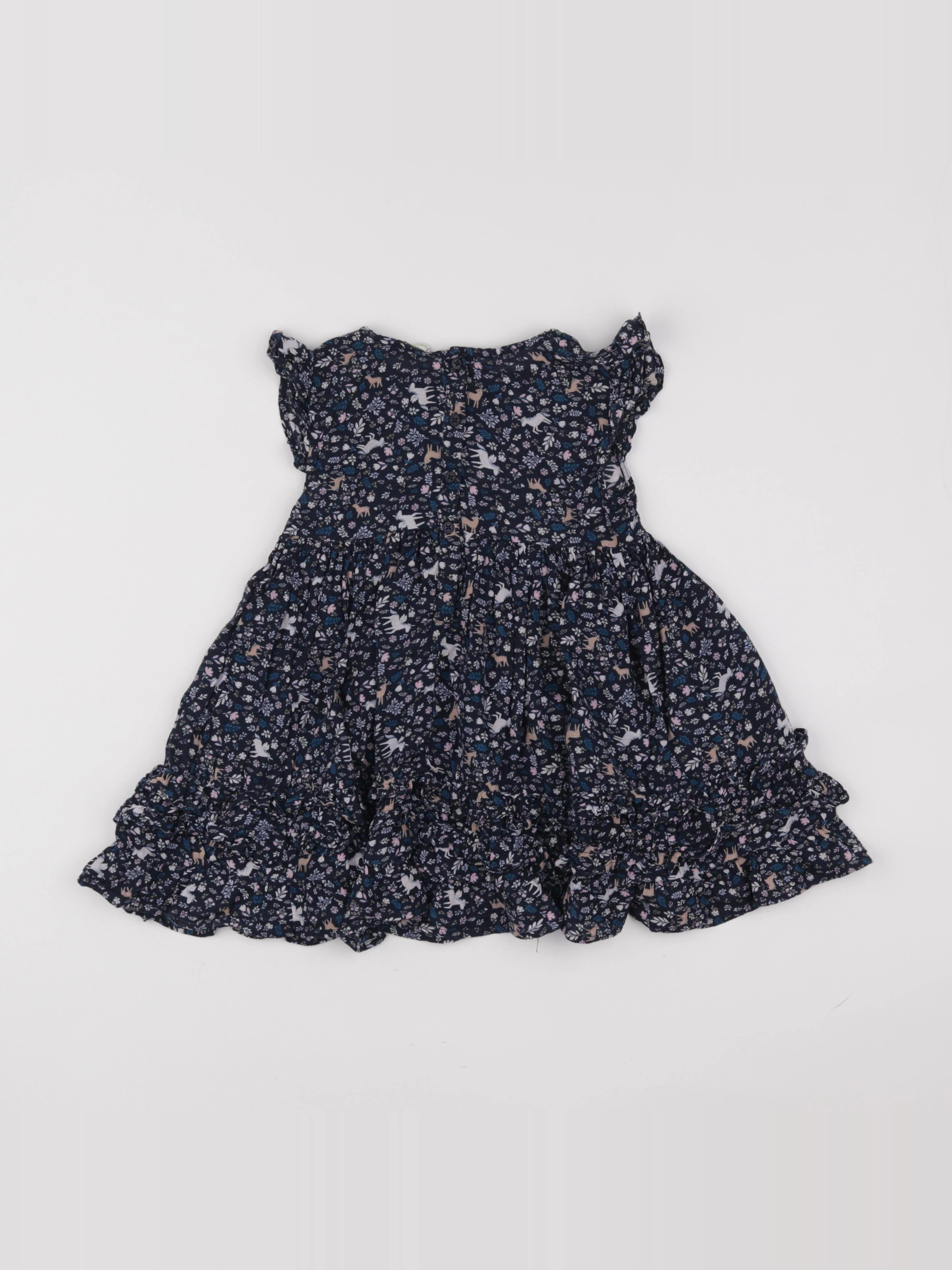 Vertbaudet - robe bleu, rose - 3 ans