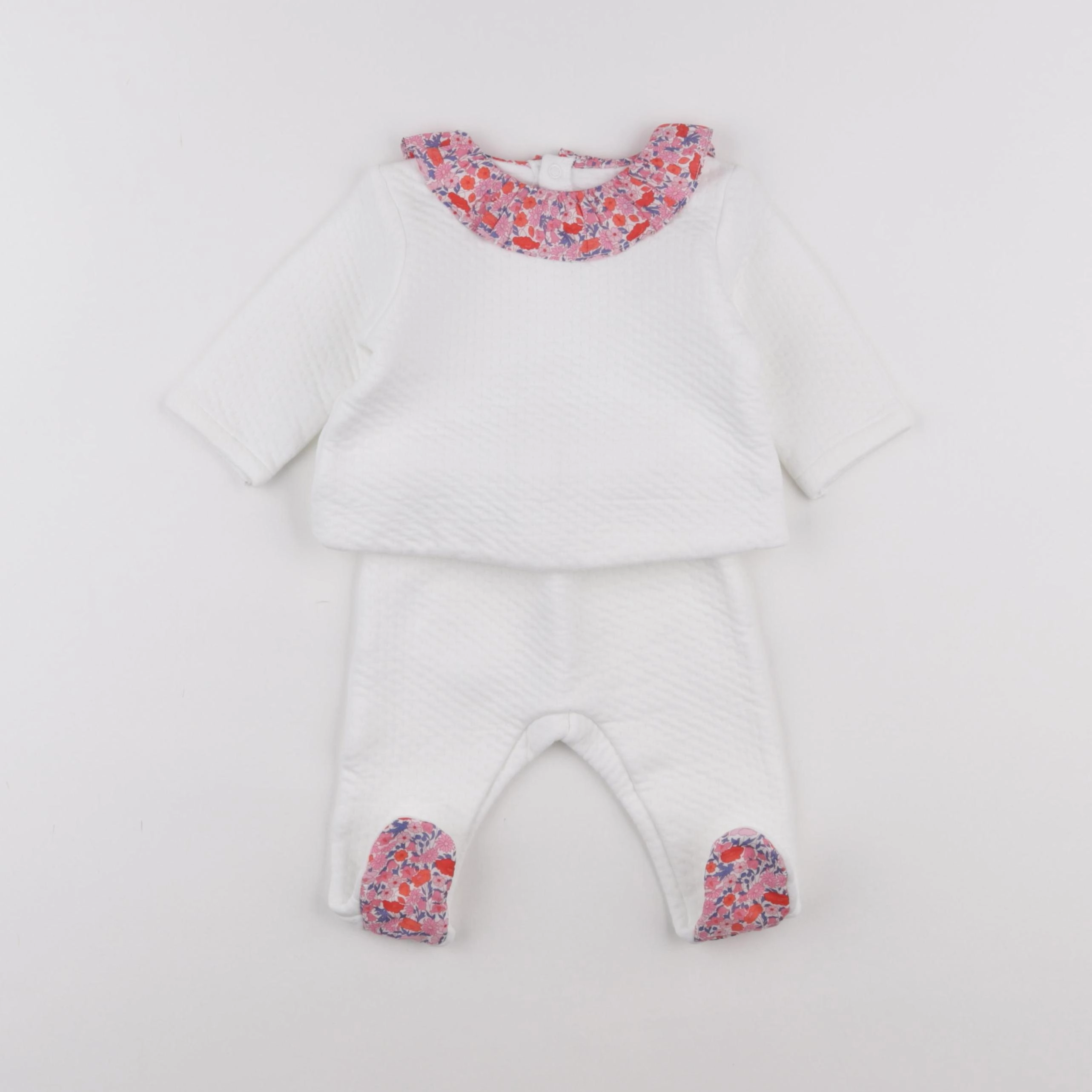 Jacadi - ensemble blanc - 6 mois