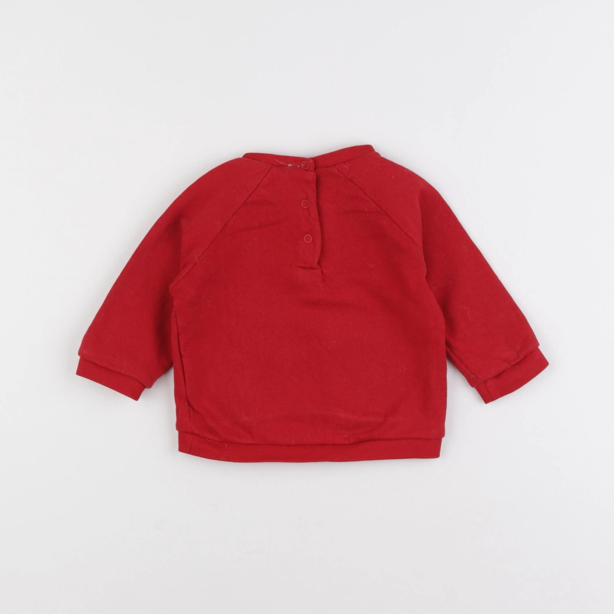 Vertbaudet - sweat rouge - 6 mois