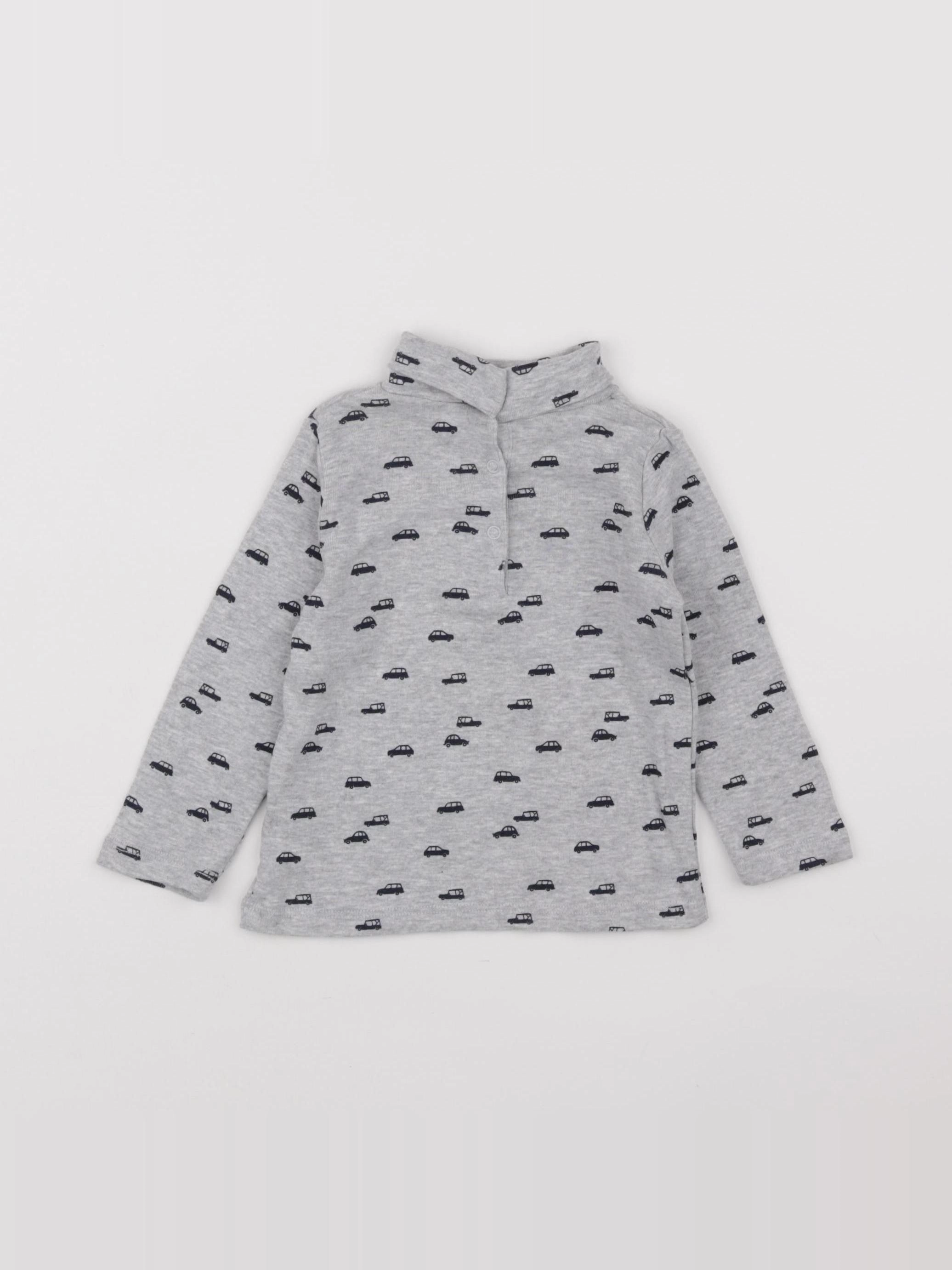 Boutchou - sous-pull gris, bleu - 9 mois
