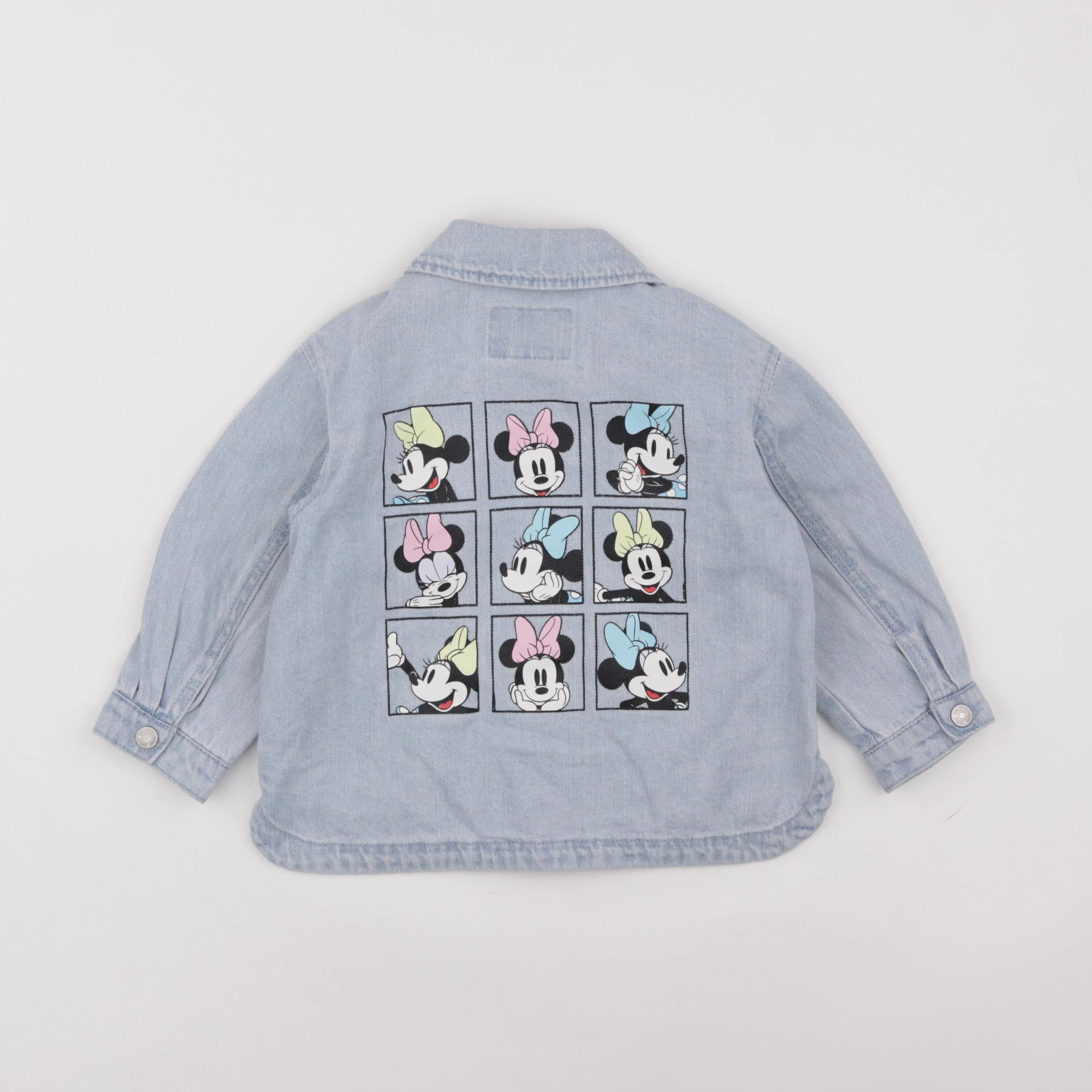 Zara - veste imprimé au dos bleu, rose - 18 mois à 2 ans