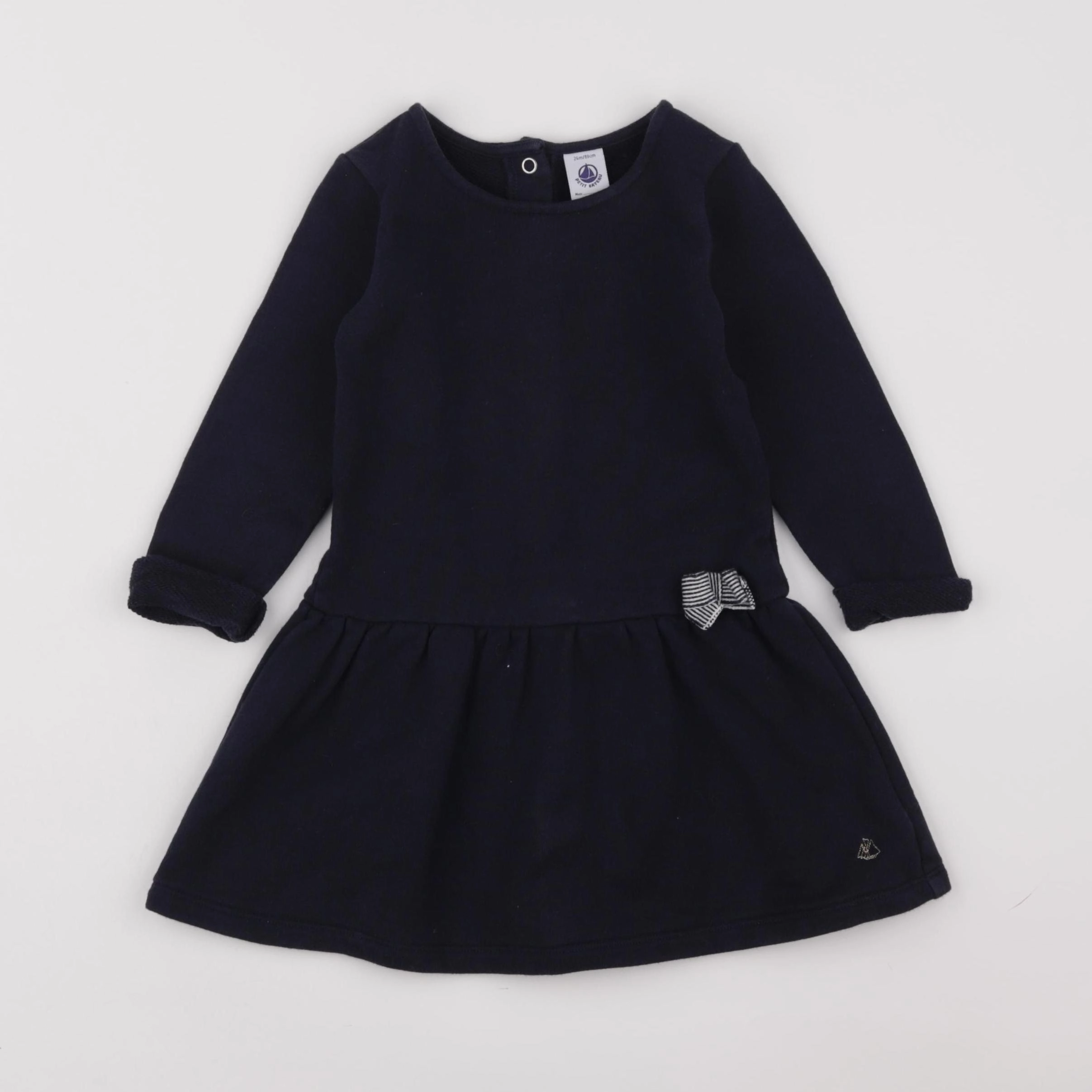 Petit Bateau - robe bleu - 2 ans