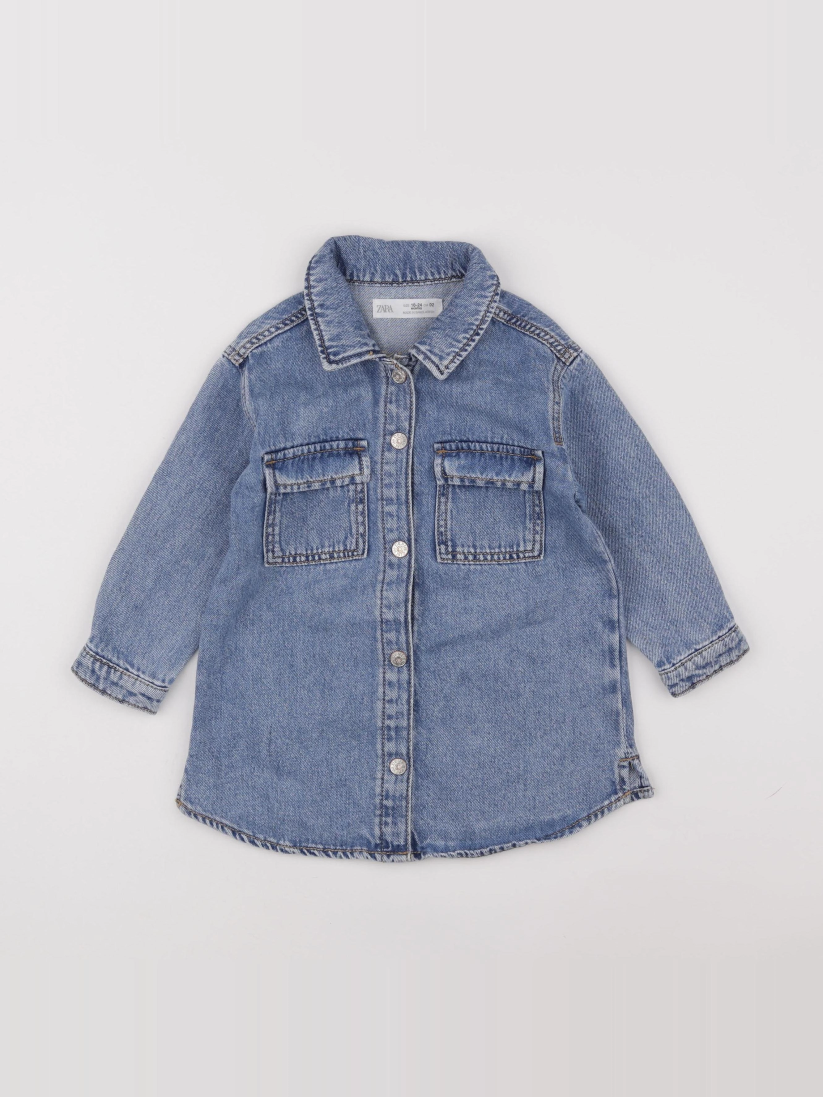 Zara - robe bleu - 18 mois à 2 ans