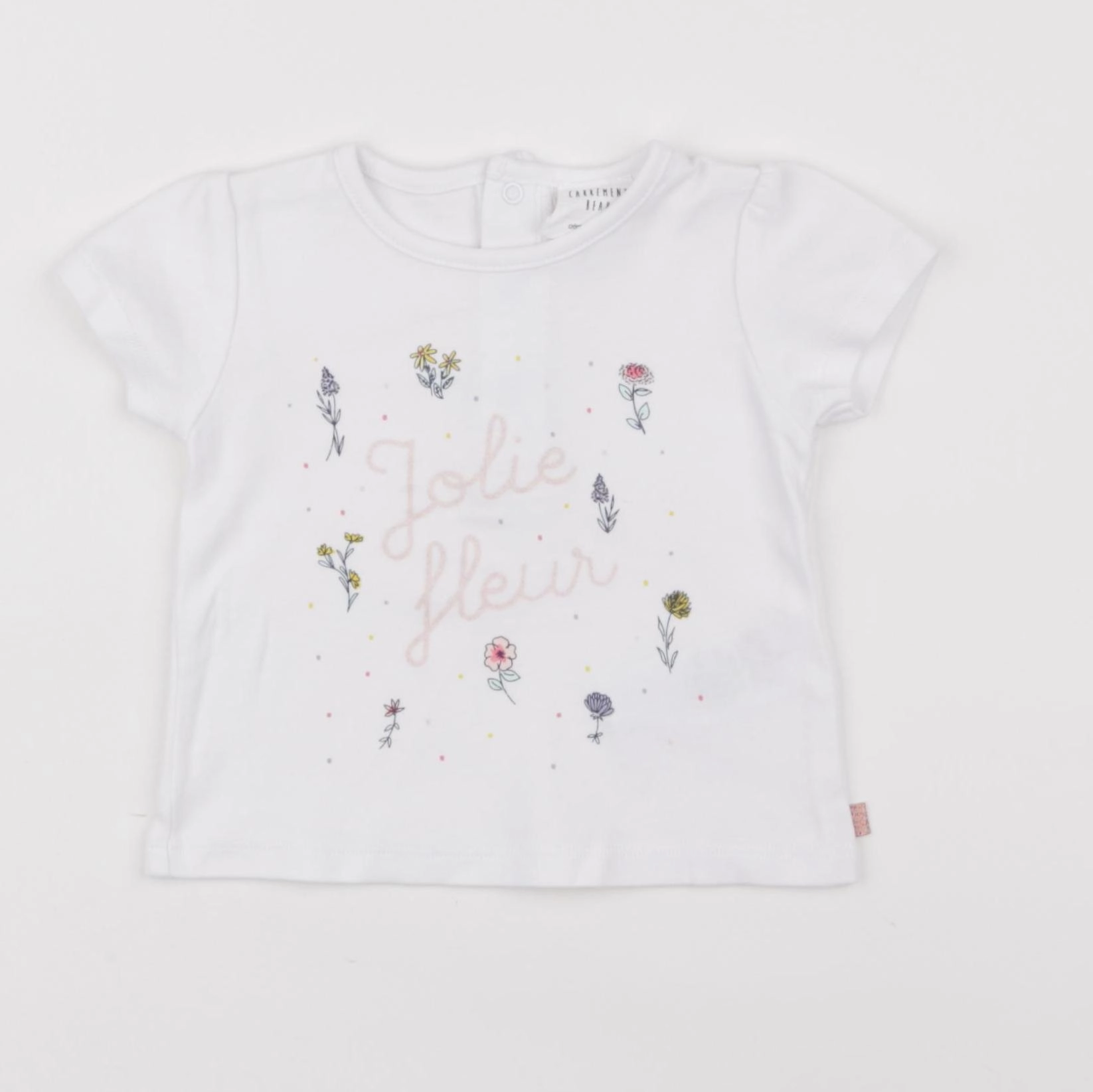 Carrément Beau - tee-shirt blanc - 9 mois
