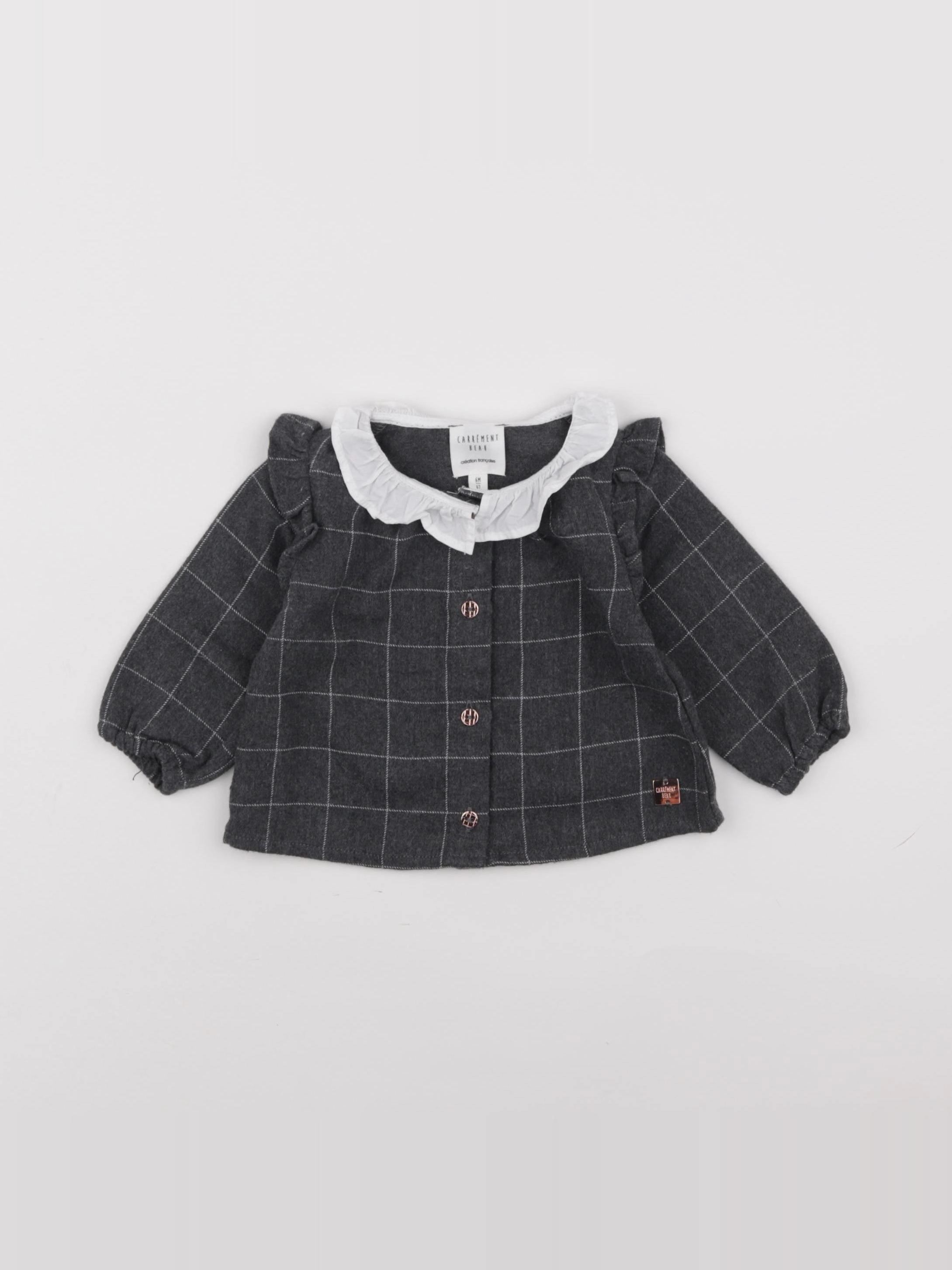 Carrément Beau - blouse gris - 6 mois