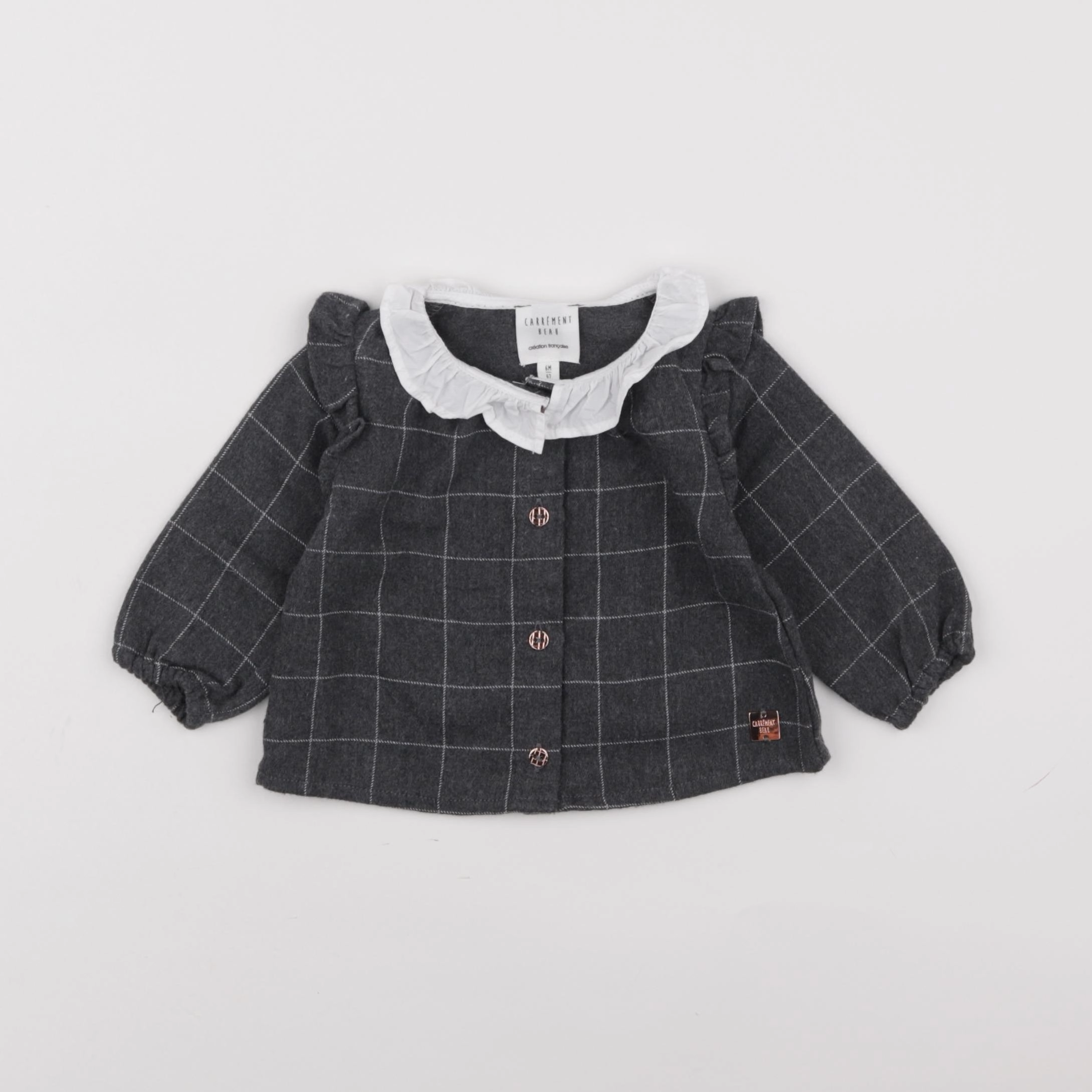 Carrément Beau - blouse gris - 6 mois