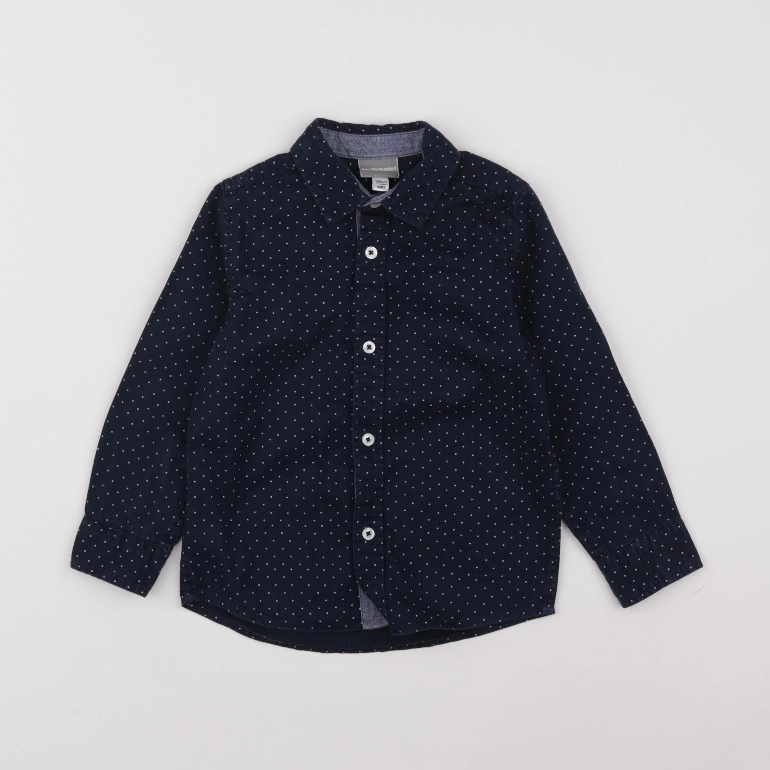 Vertbaudet - chemise bleu - 4 ans
