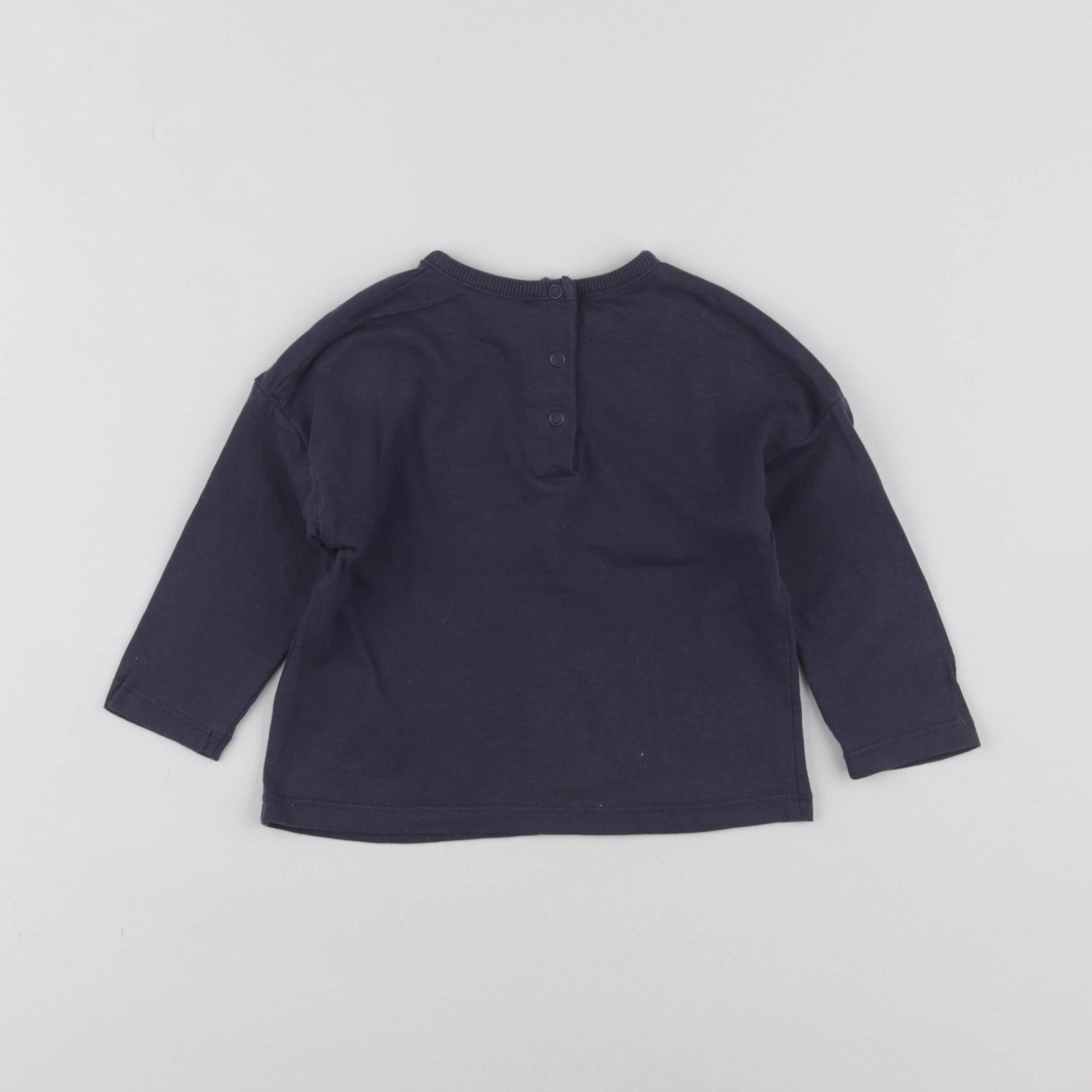 Vertbaudet - tee-shirt bleu - 12 mois