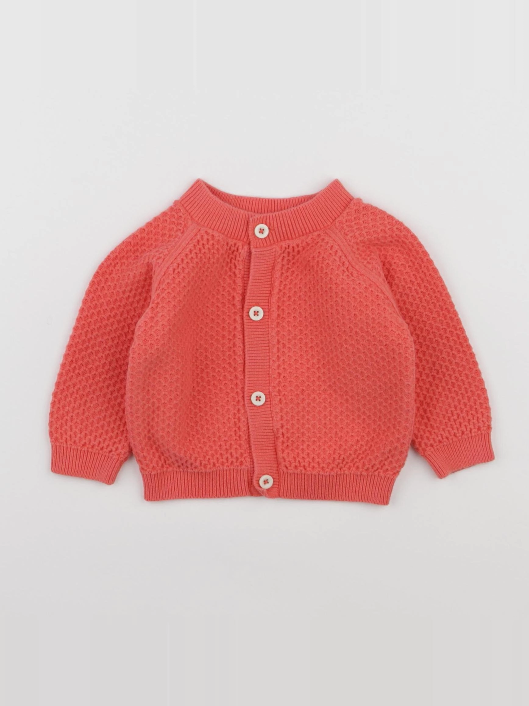 Petit Bateau - gilet orange - 6 mois