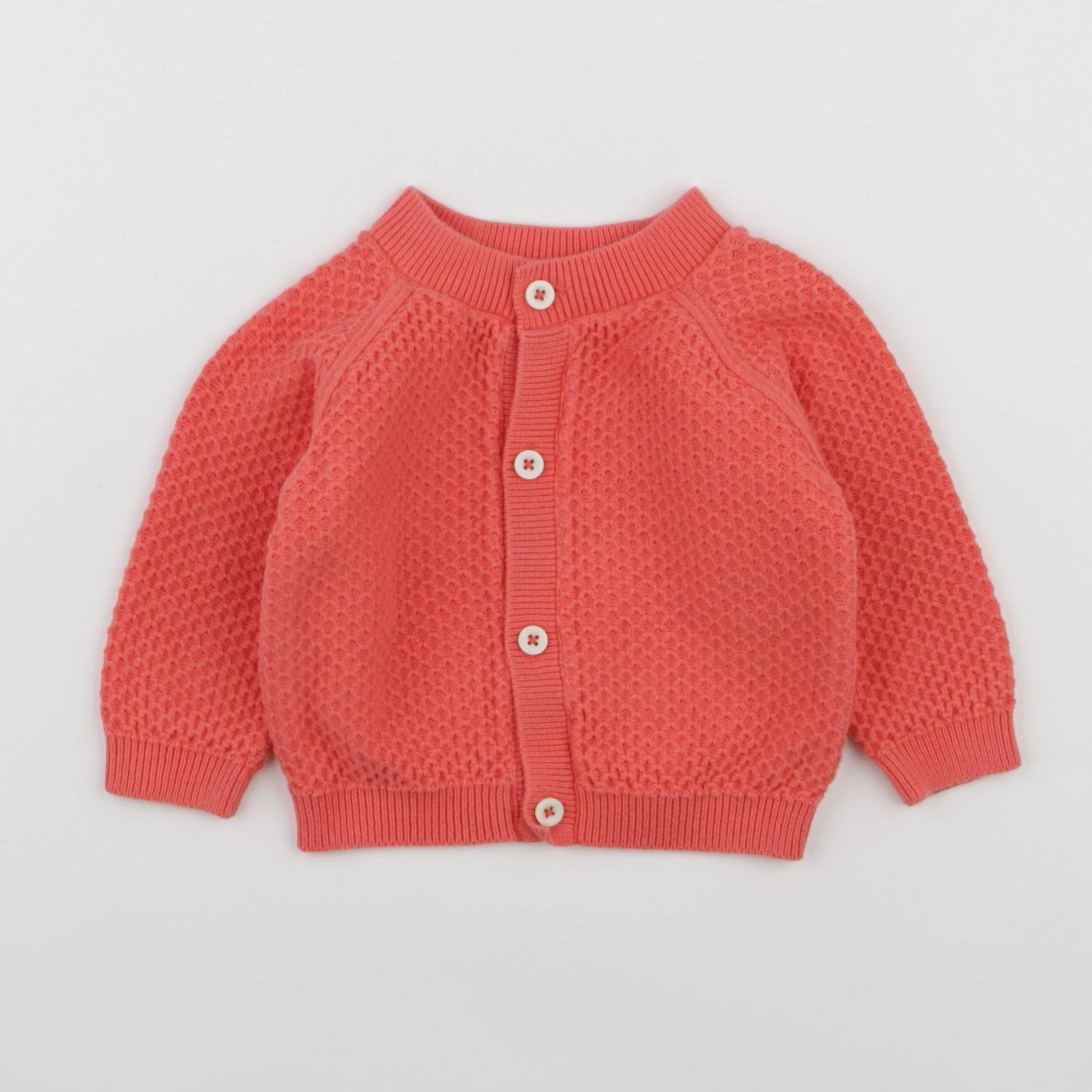 Petit Bateau - gilet orange - 6 mois
