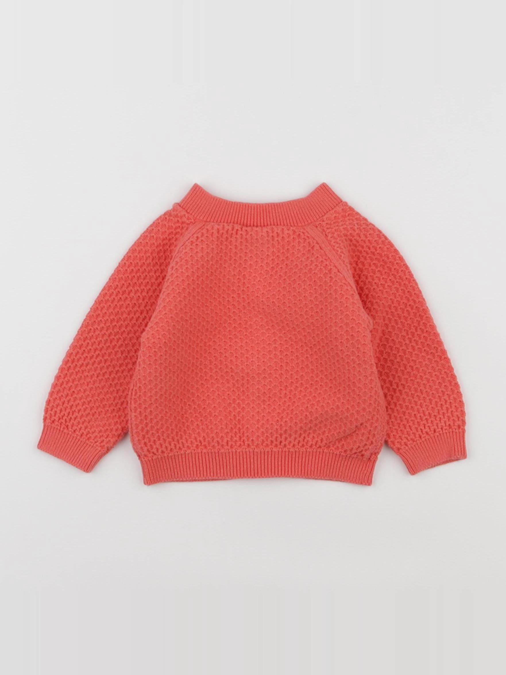 Petit Bateau - gilet orange - 6 mois