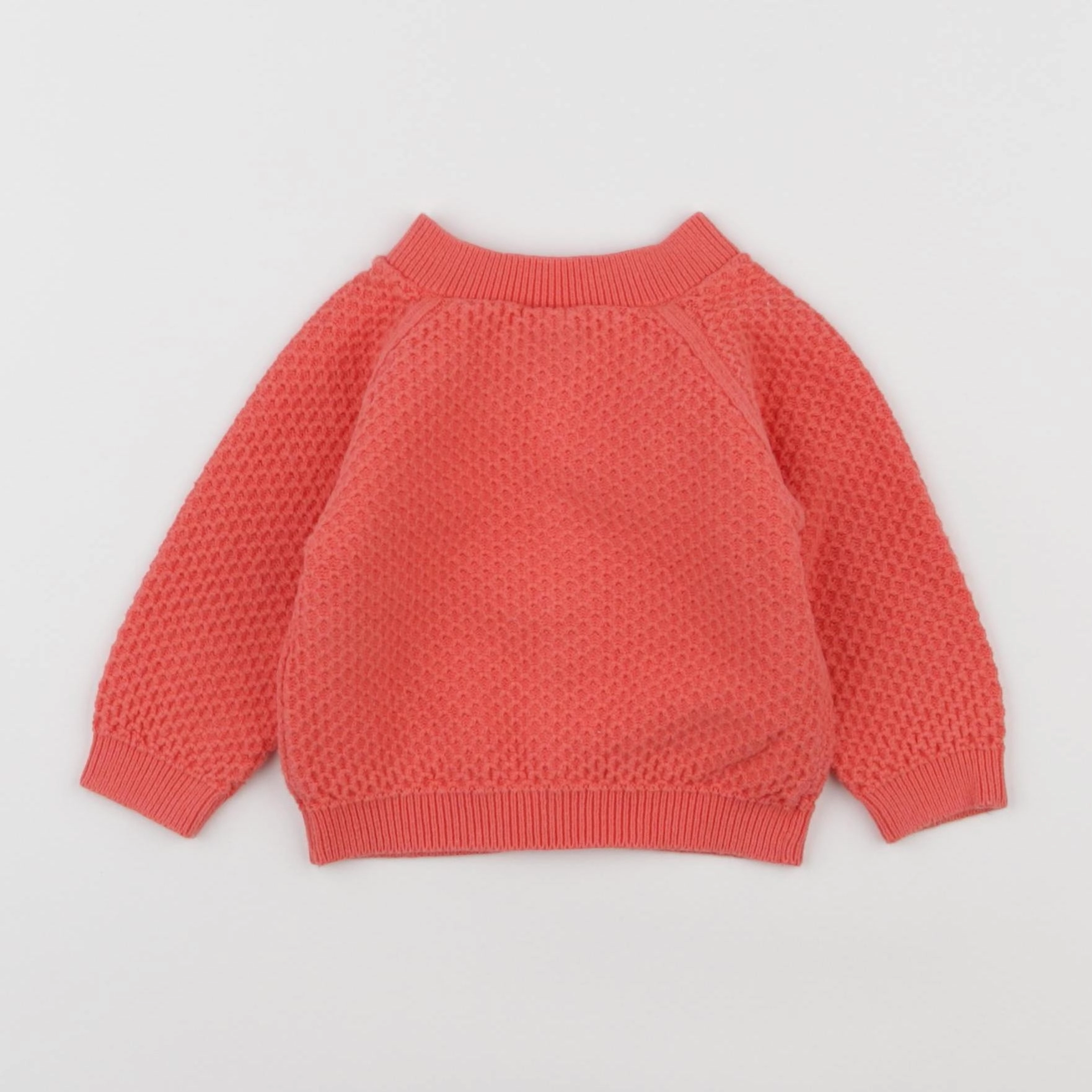 Petit Bateau - gilet orange - 6 mois