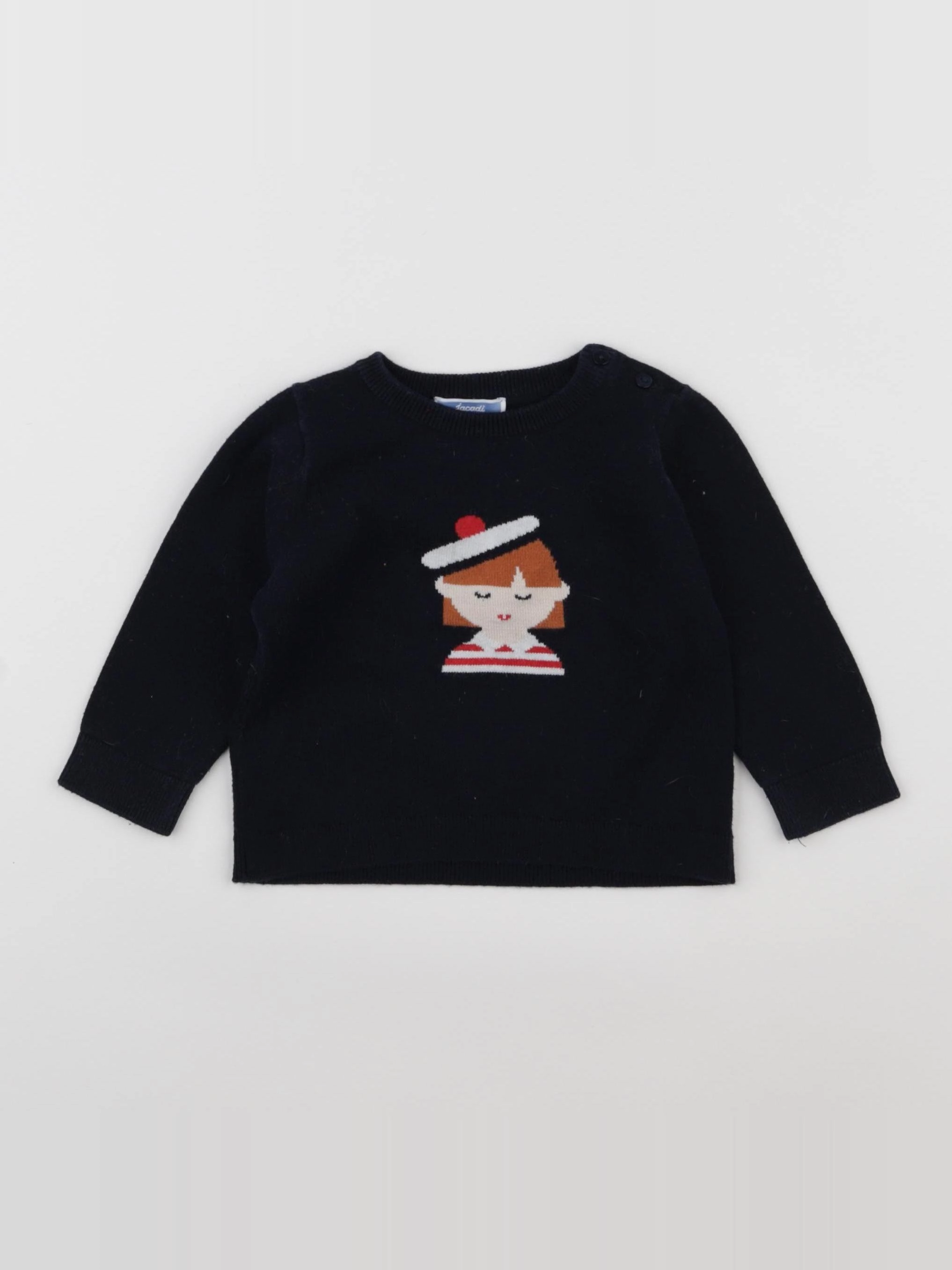 Jacadi - pull bleu - 12 mois