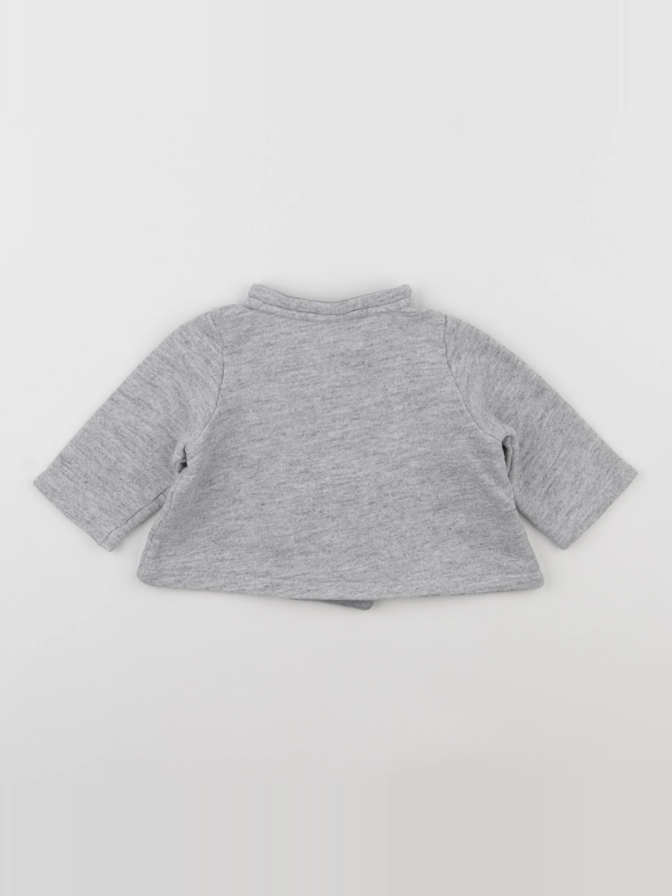 Petit Bateau - gilet gris - 6 mois