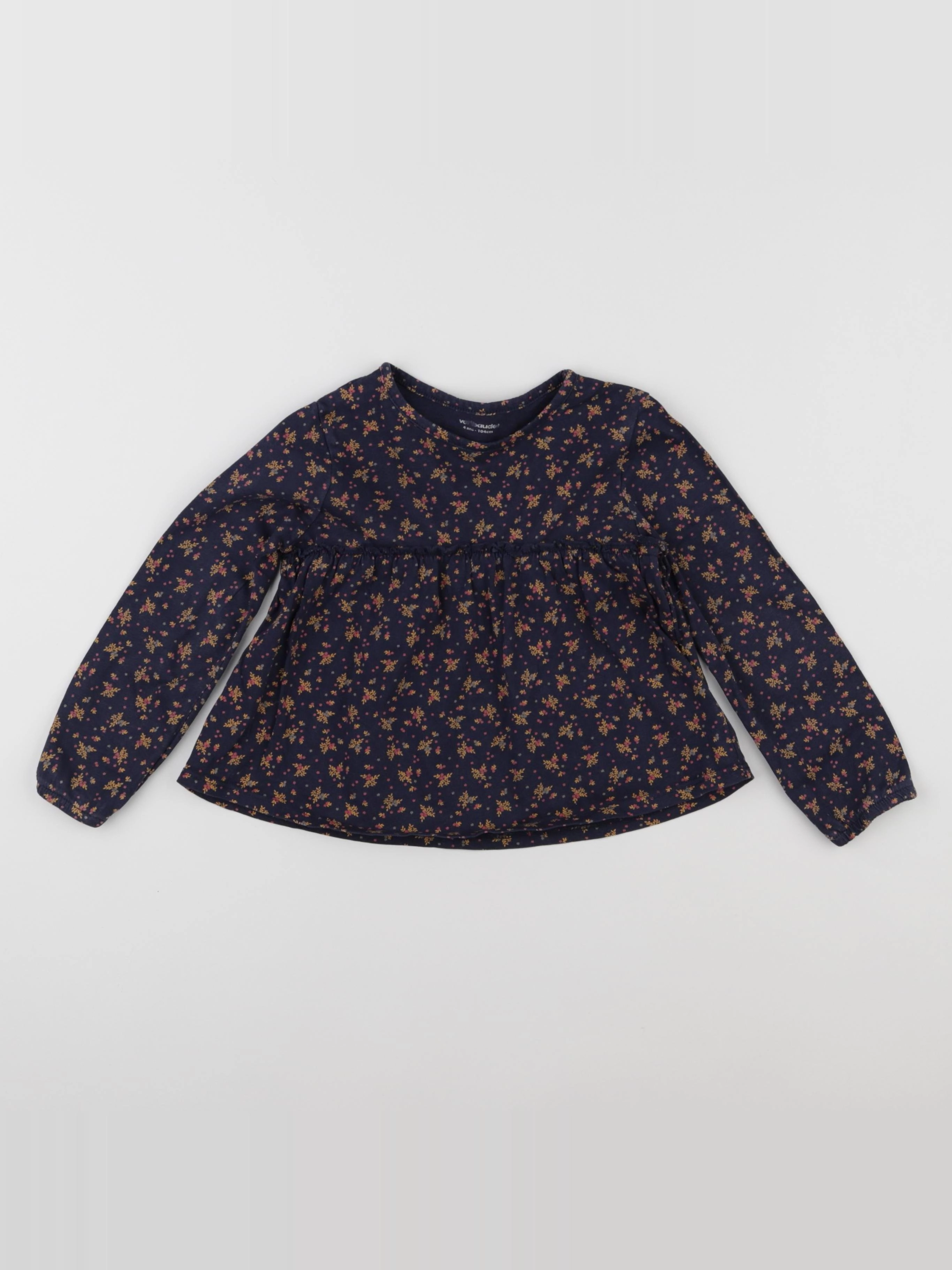 Vertbaudet - tee-shirt bleu - 4 ans