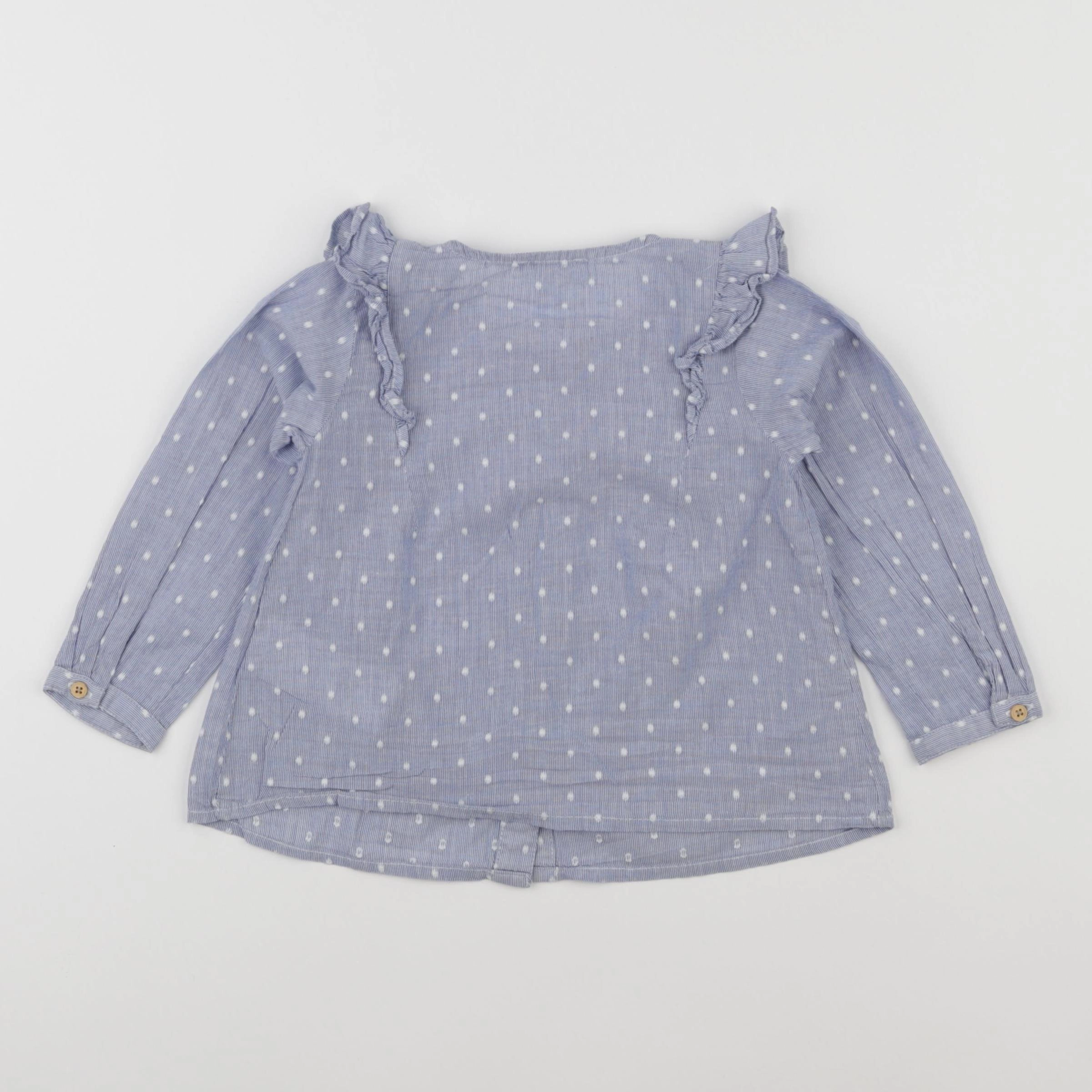 Vertbaudet - blouse bleu - 2 ans