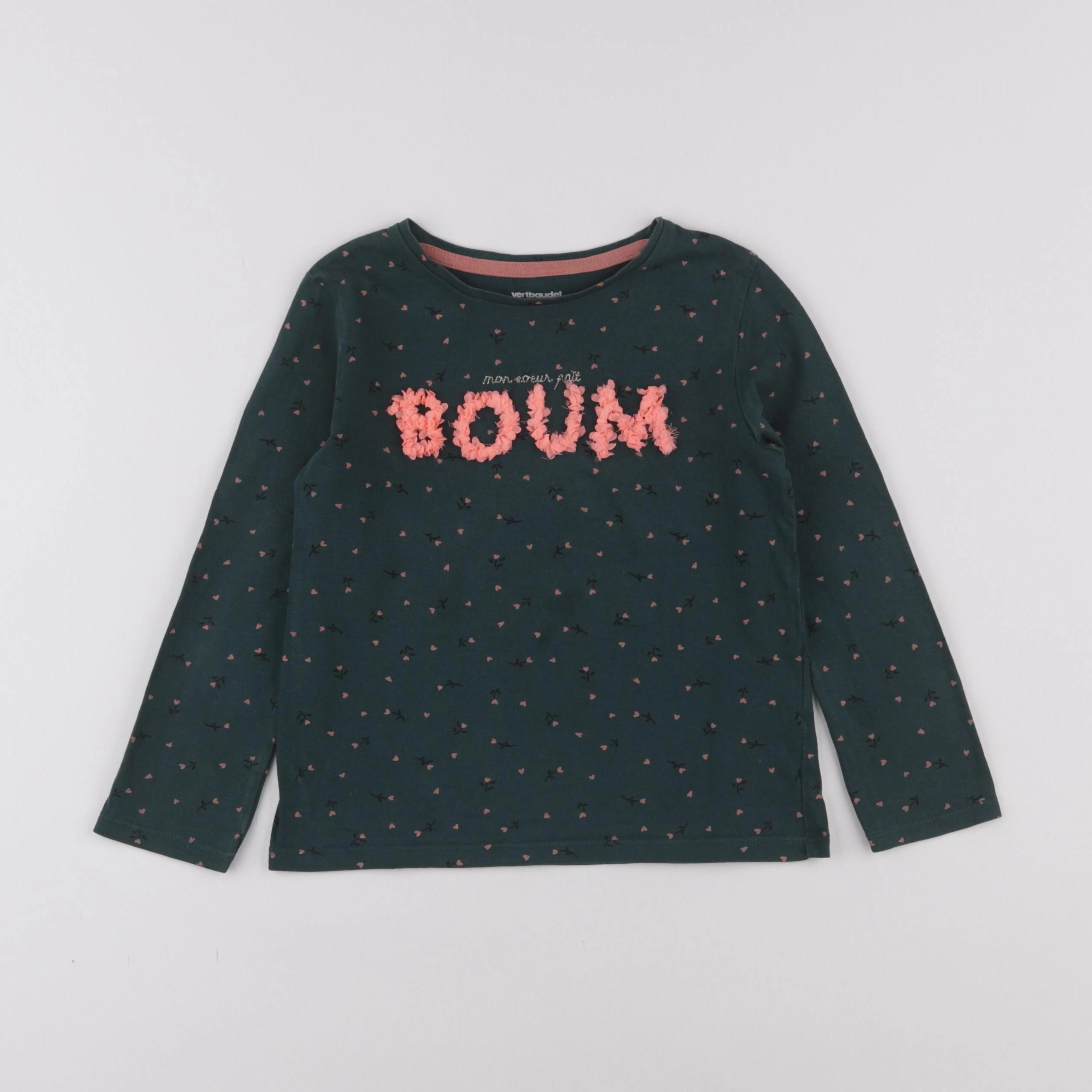 Vertbaudet - tee-shirt vert - 5 ans