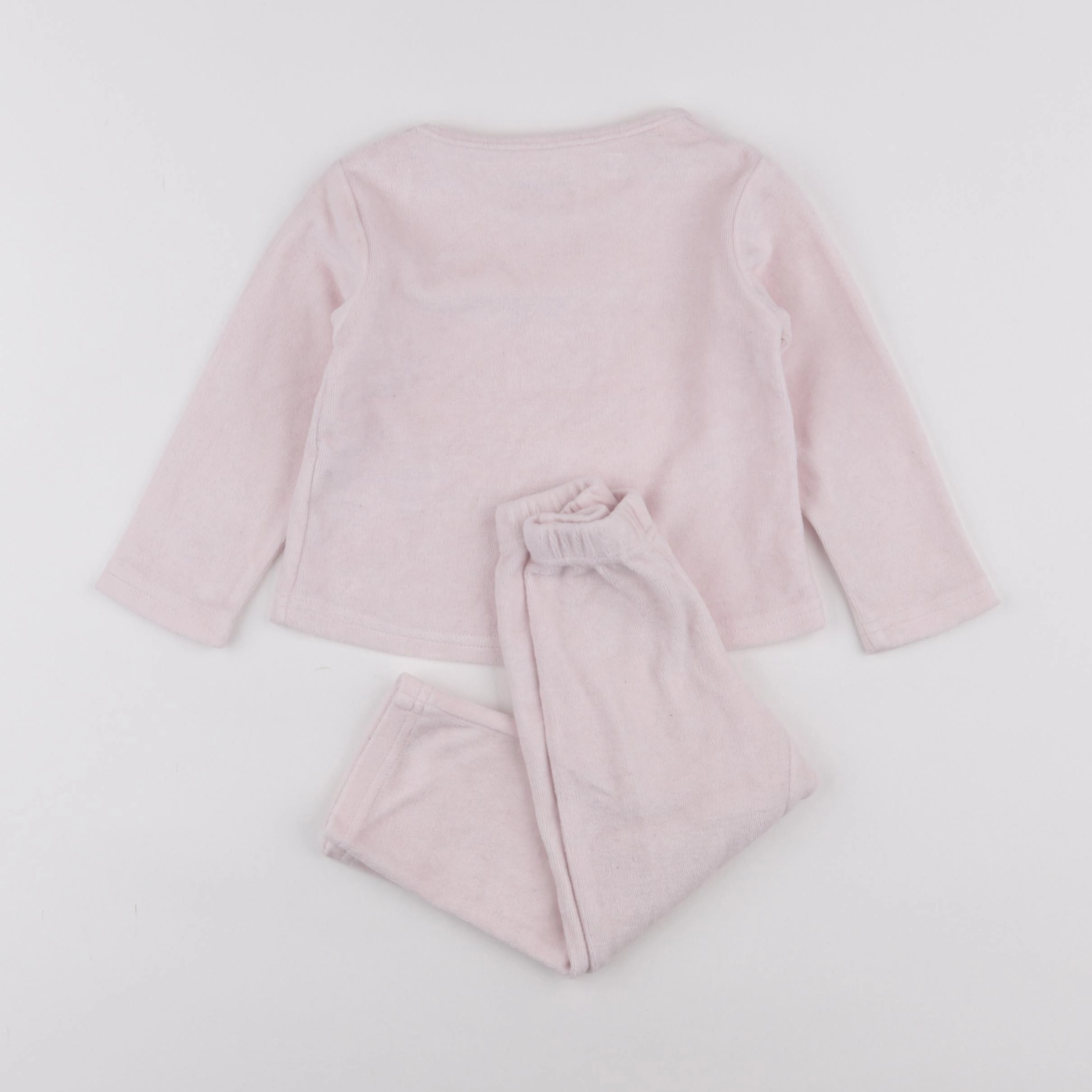 Vertbaudet - pyjama velours rose - 2 ans
