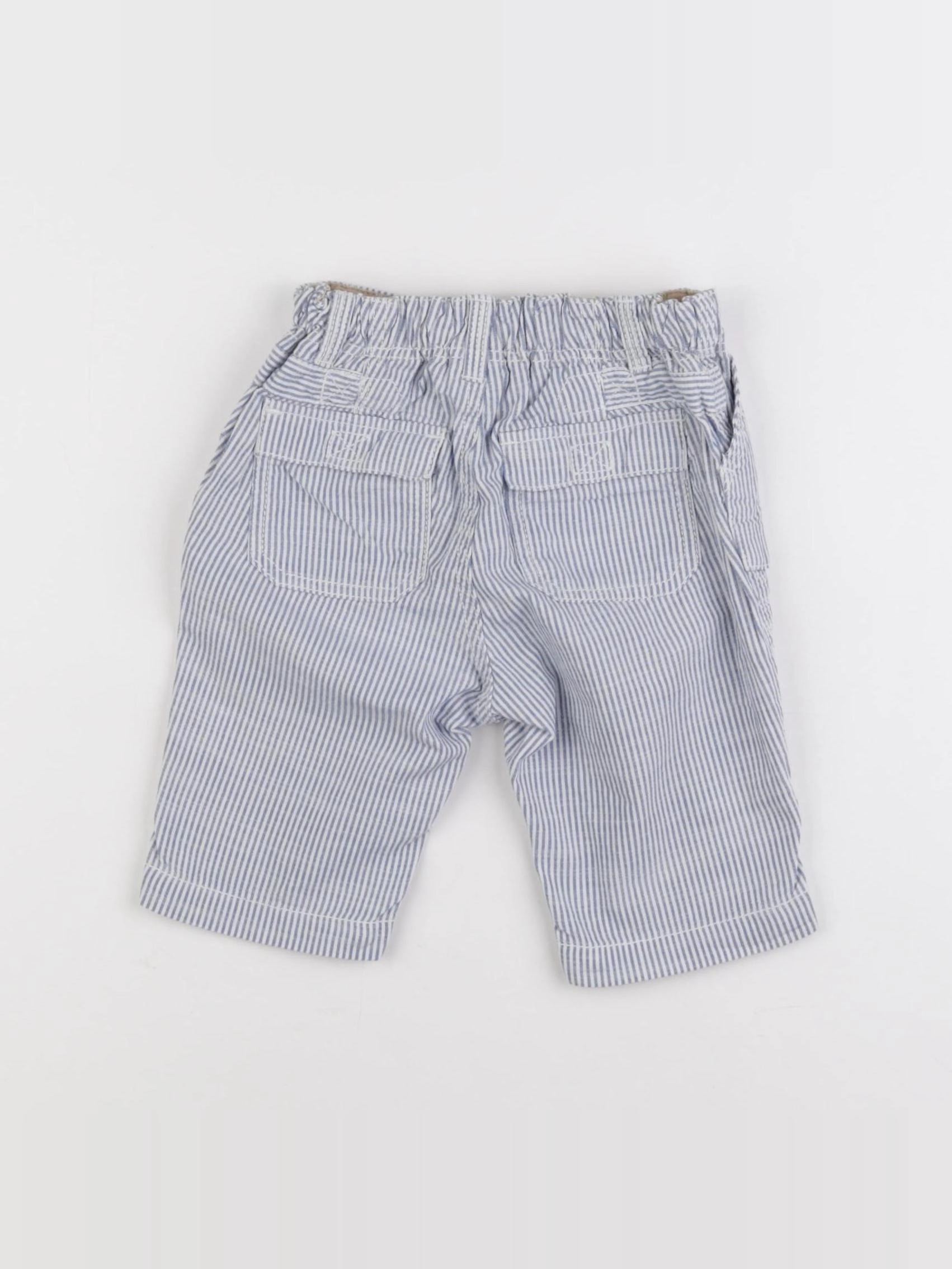 H&M - short blanc, bleu - 9/12 mois