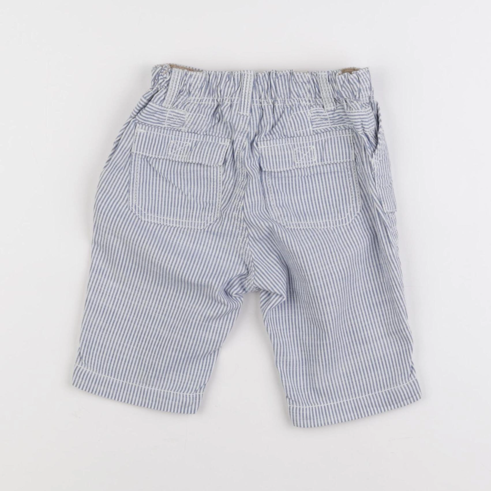 H&M - short blanc, bleu - 9/12 mois