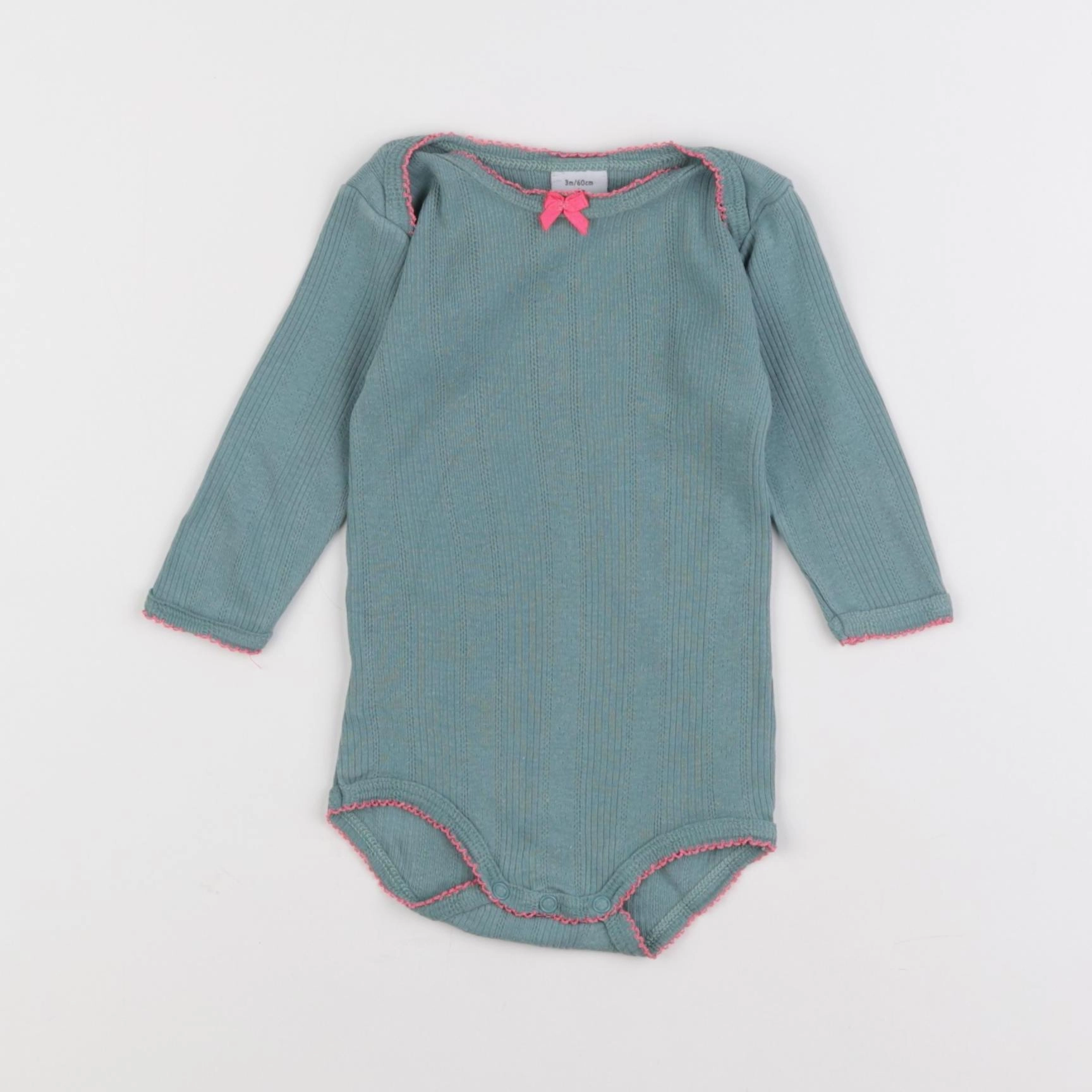 Petit Bateau - body bleu - 3 mois