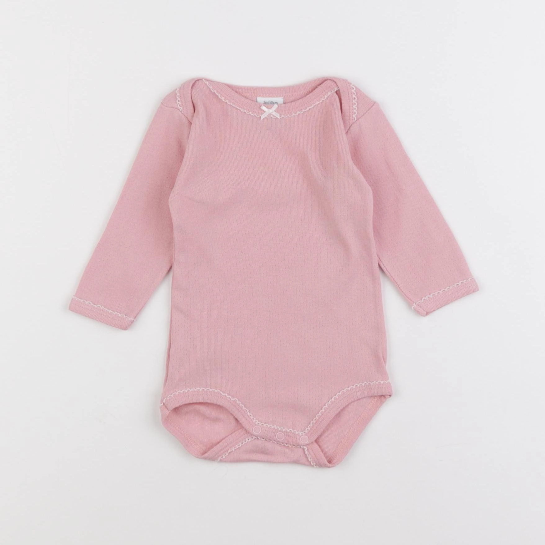 Petit Bateau - body rose - 3 mois