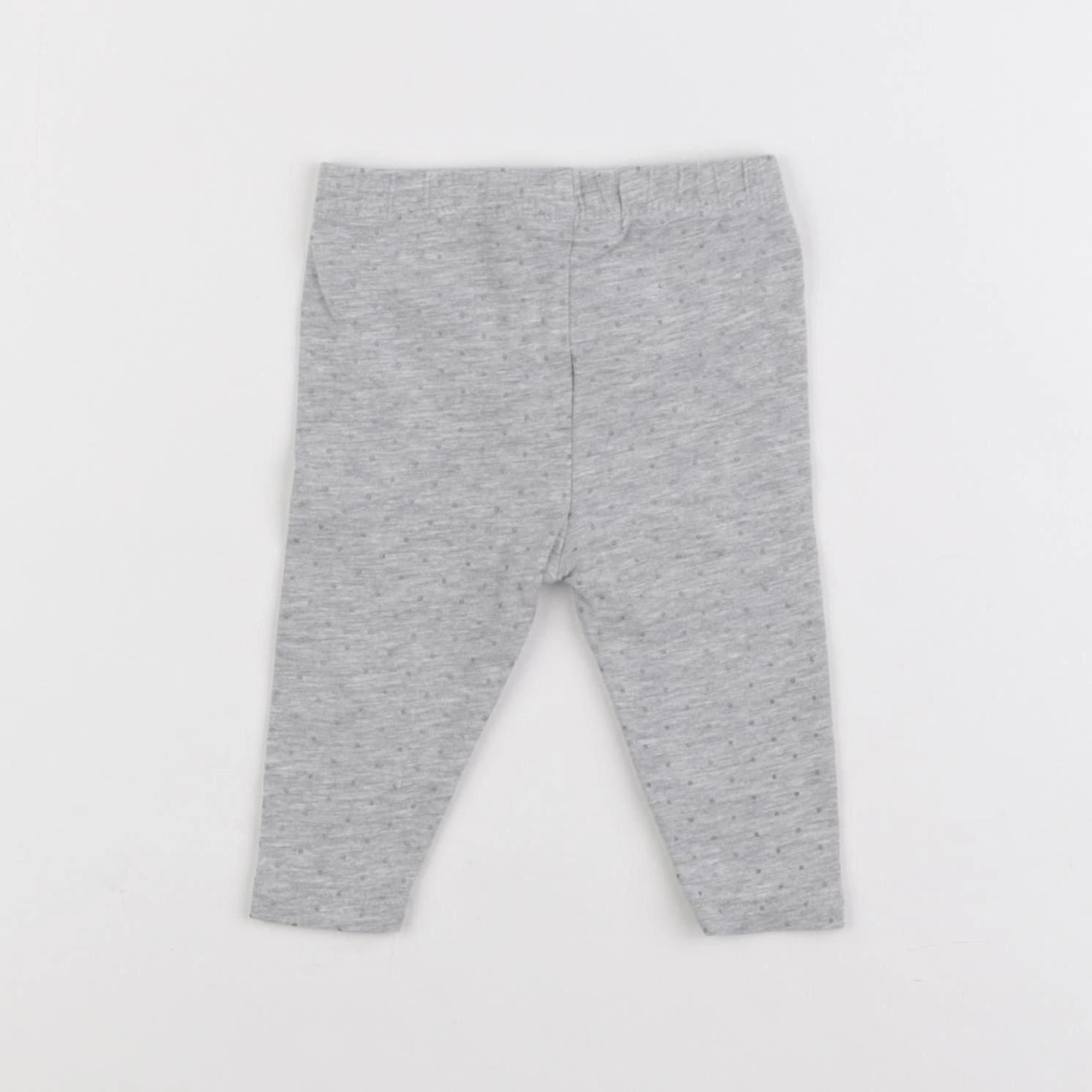 Vertbaudet - legging gris, argent - 3 mois