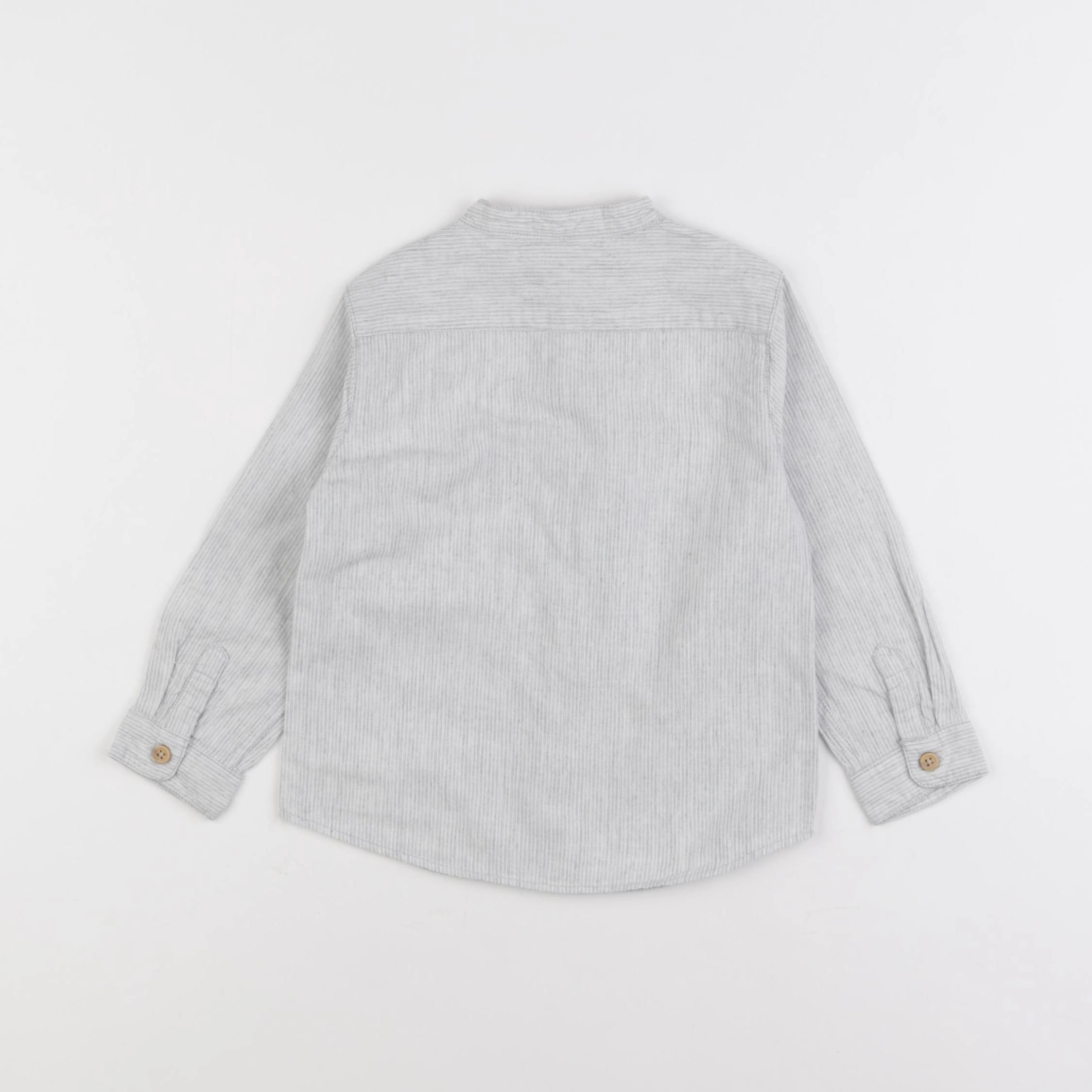 Zara - chemise blanc, gris - 12/18 mois