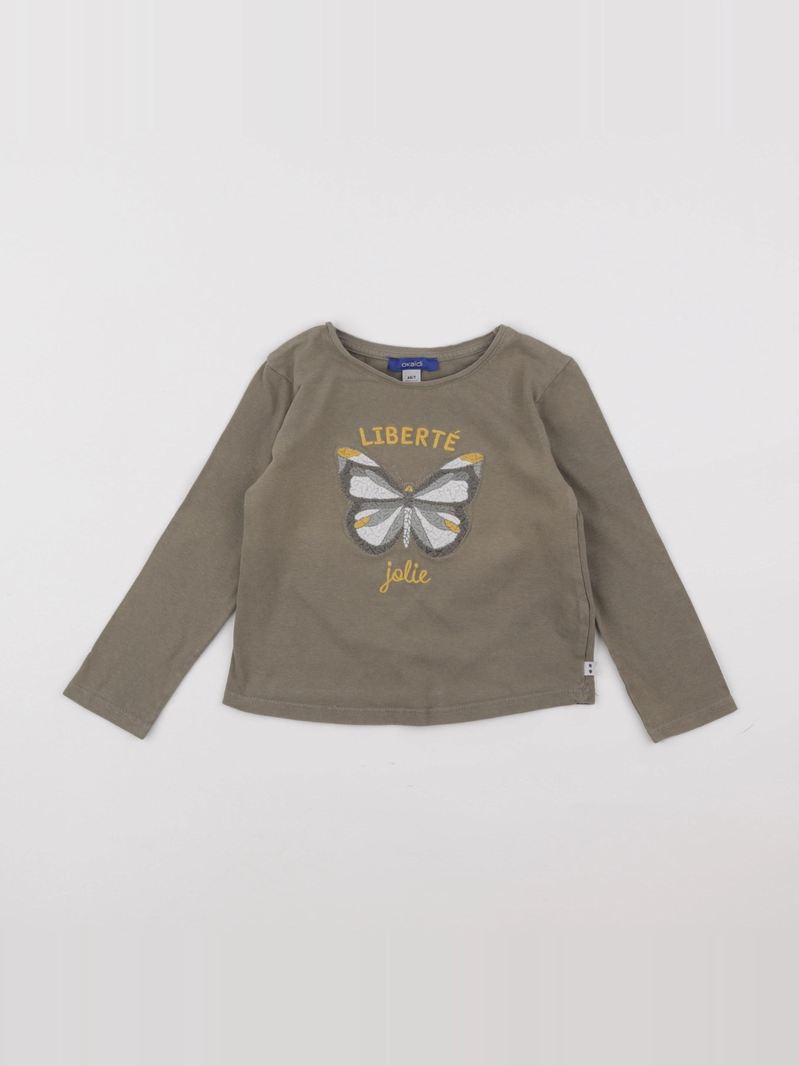 Okaidi - tee-shirt vert - 4 ans