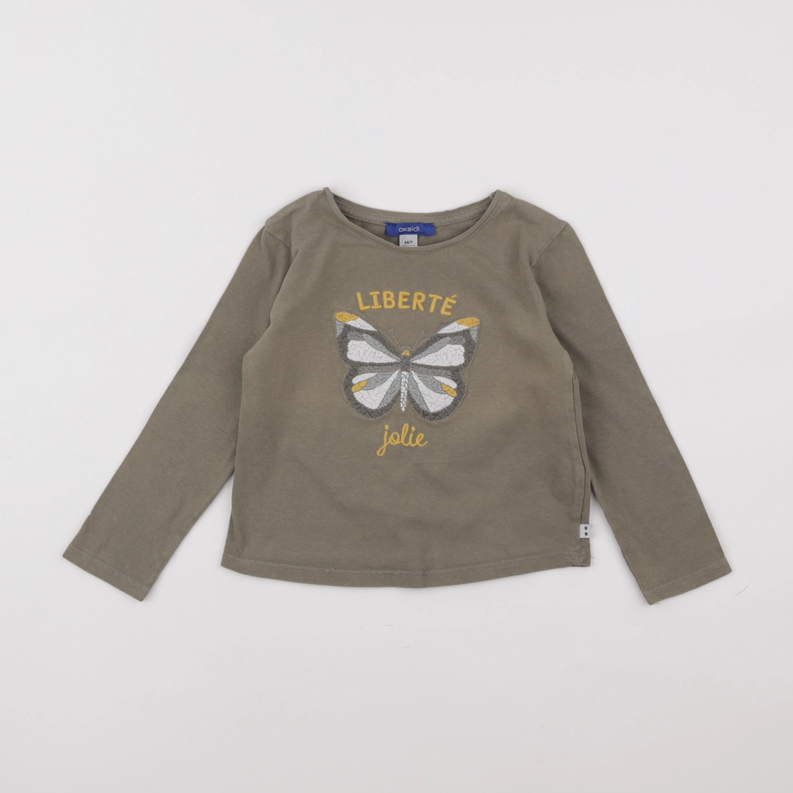 Okaidi - tee-shirt vert - 4 ans