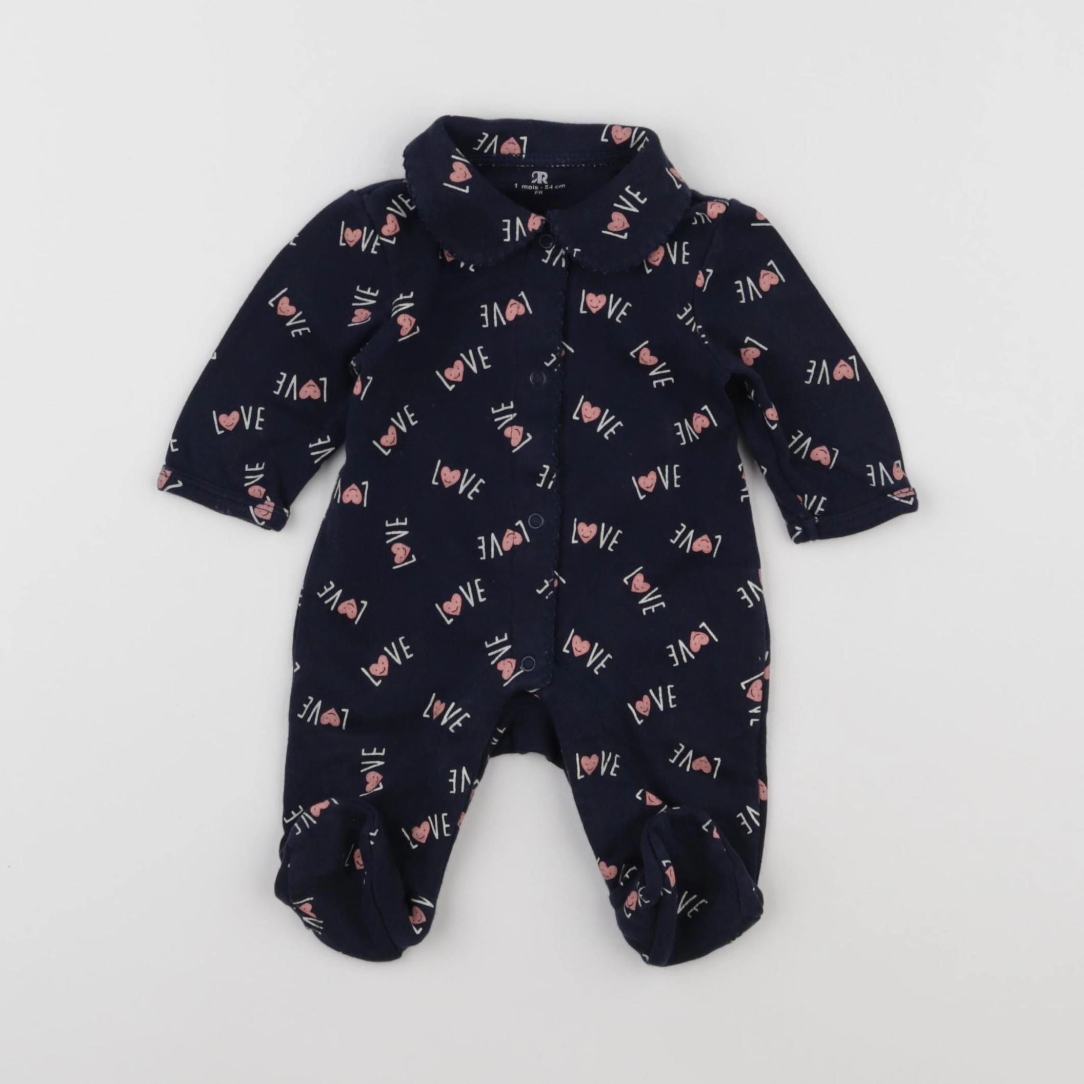 La Redoute - pyjama coton bleu - 1 mois