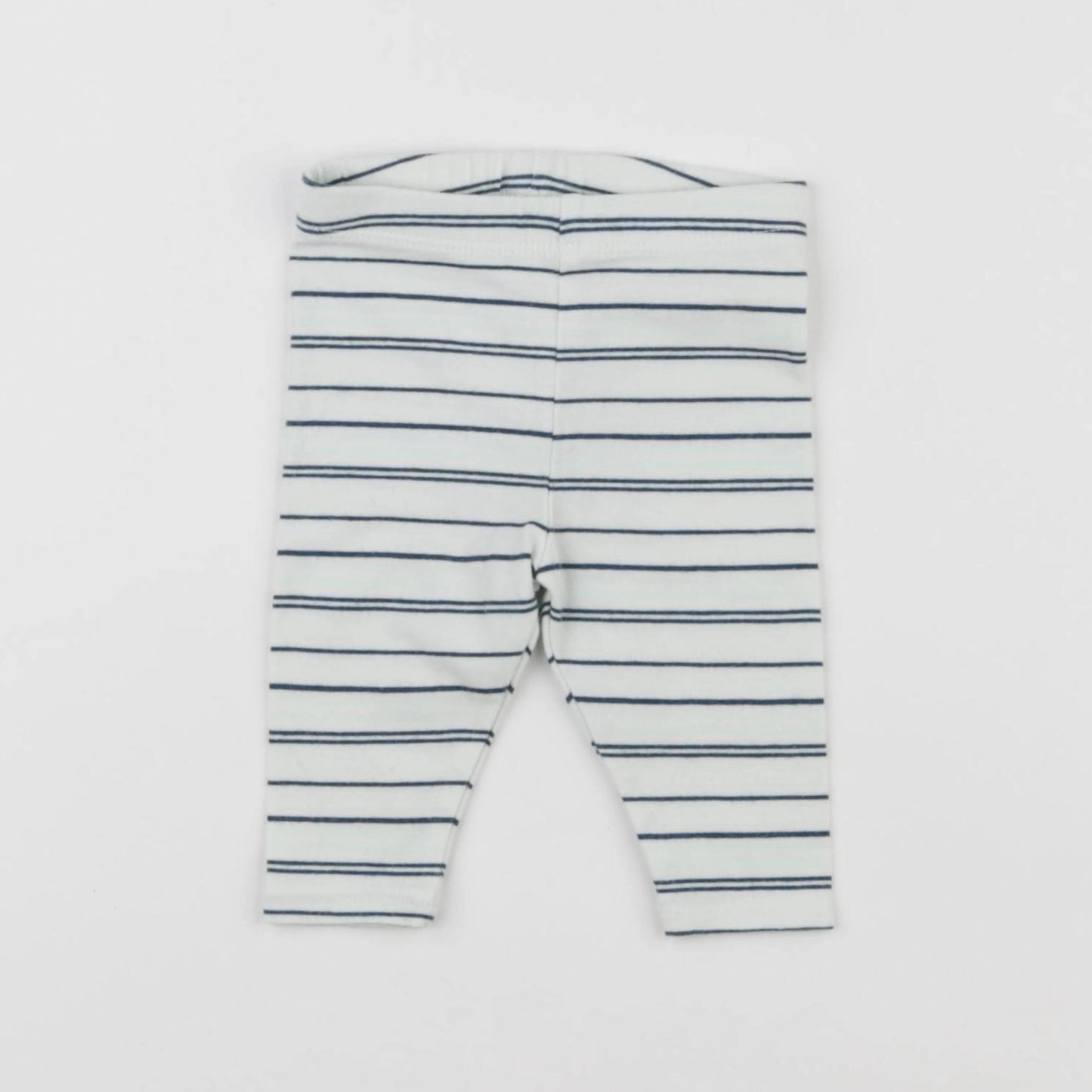 Vertbaudet - legging blanc, bleu - 1 mois
