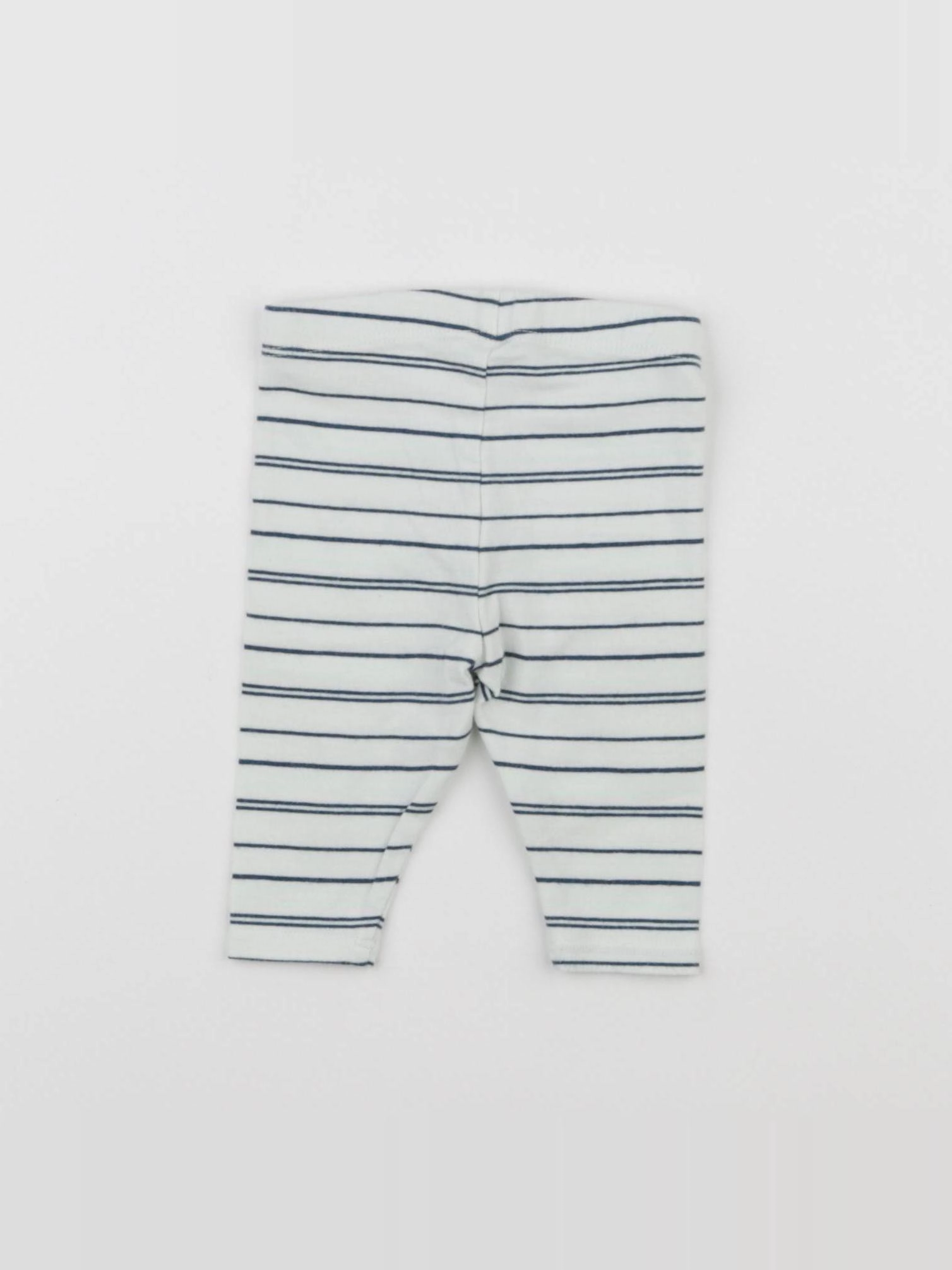 Vertbaudet - legging blanc, bleu - 1 mois