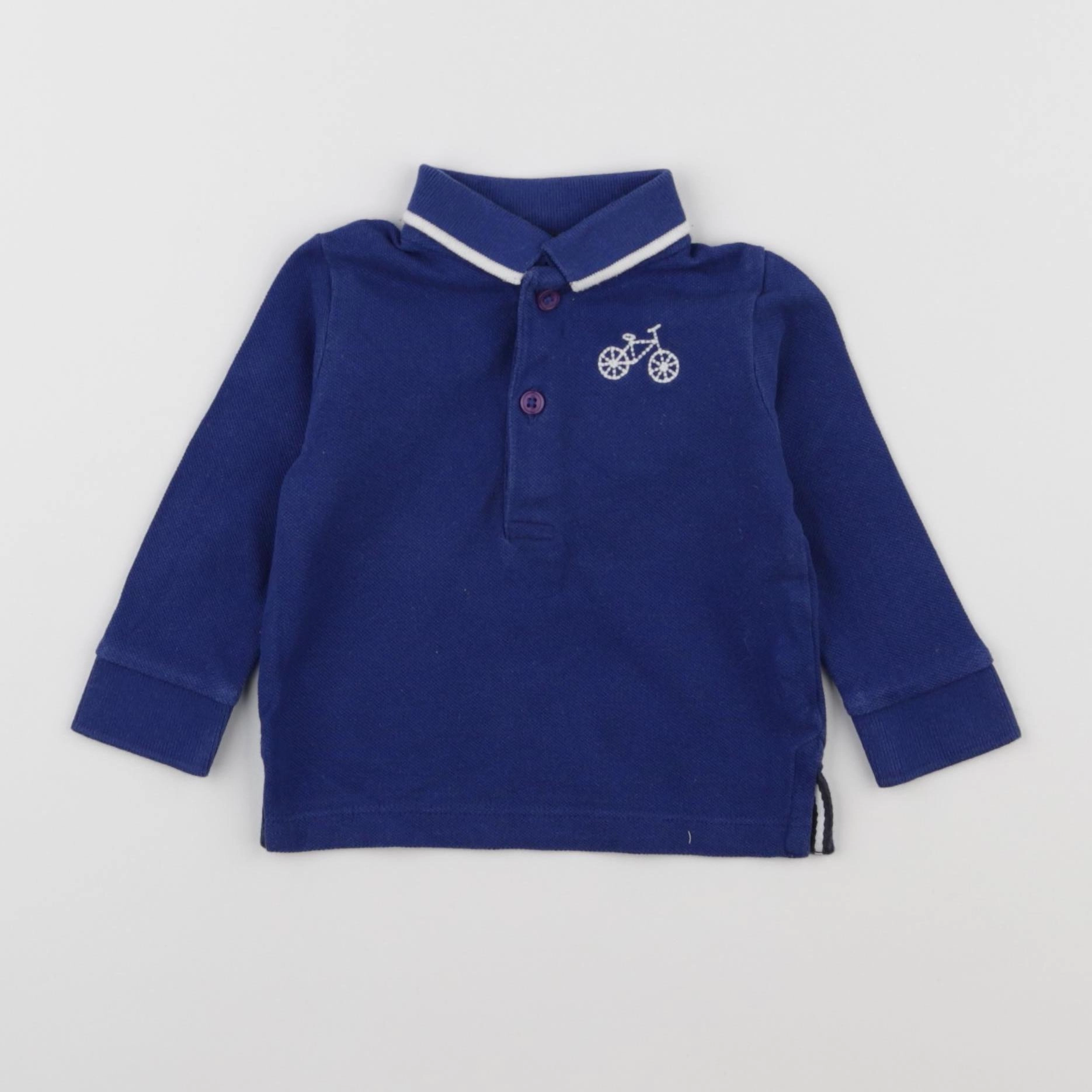 Boutchou - polo bleu - 6 mois