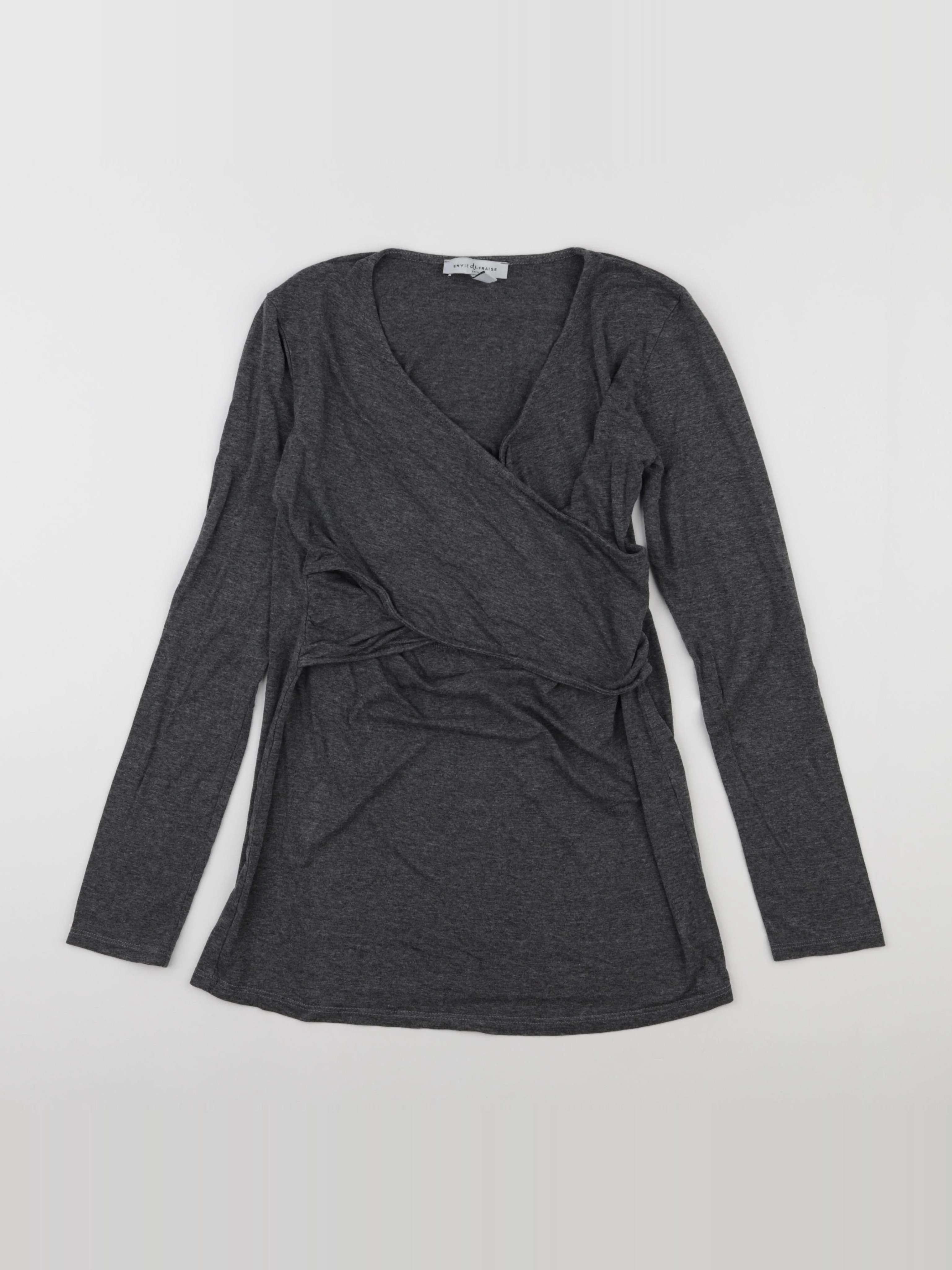 Envie de fraise - tee-shirt allaitement gris - 36 à 38