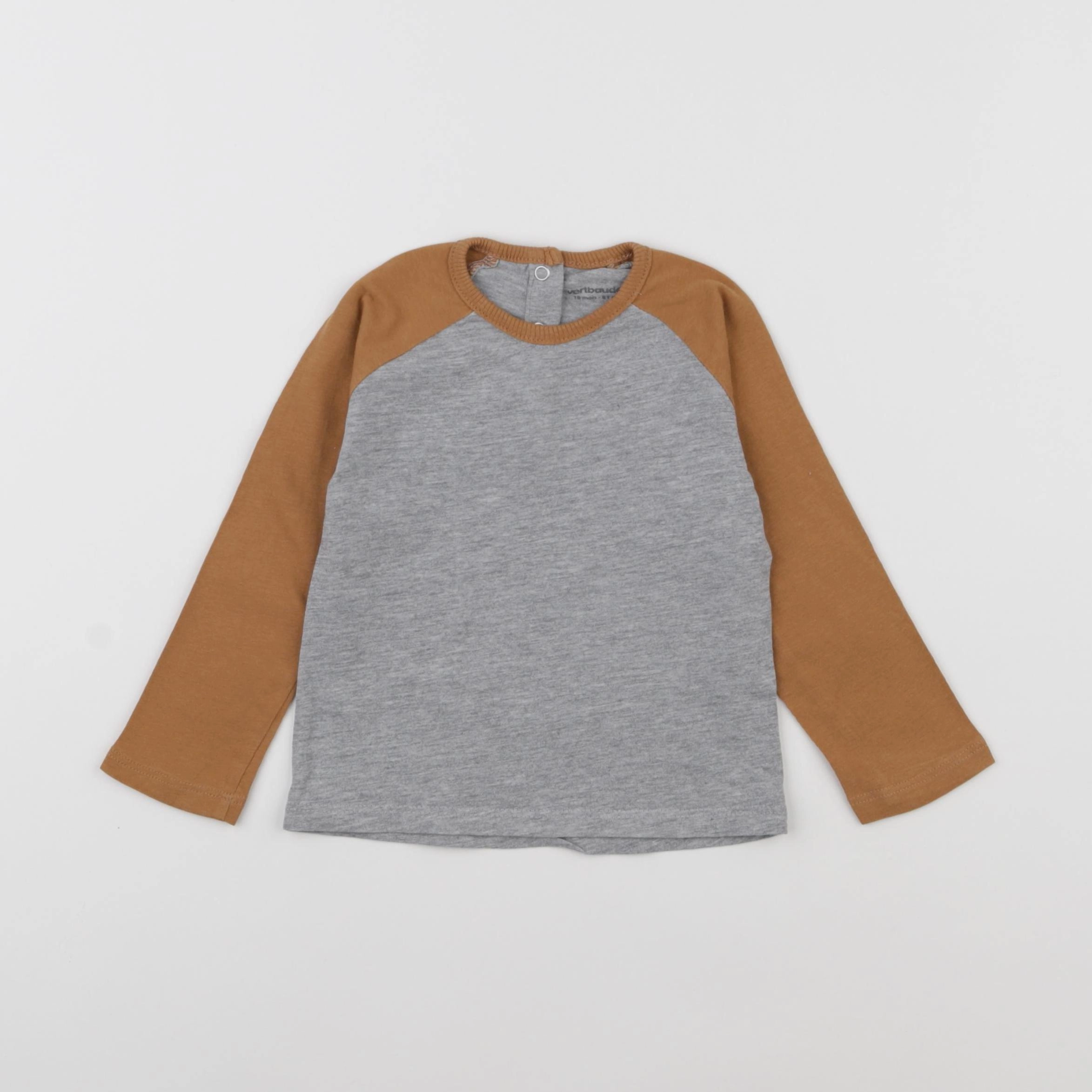 Vertbaudet - tee-shirt marron - 18 mois