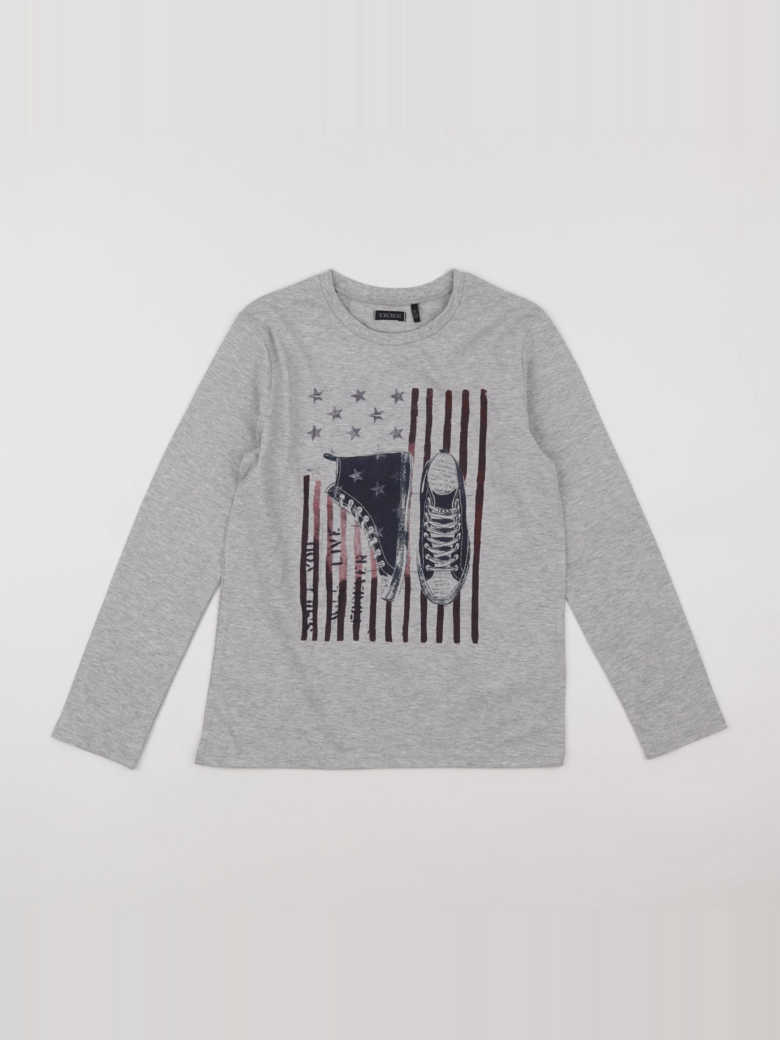 IKKS - tee-shirt gris - 8 ans