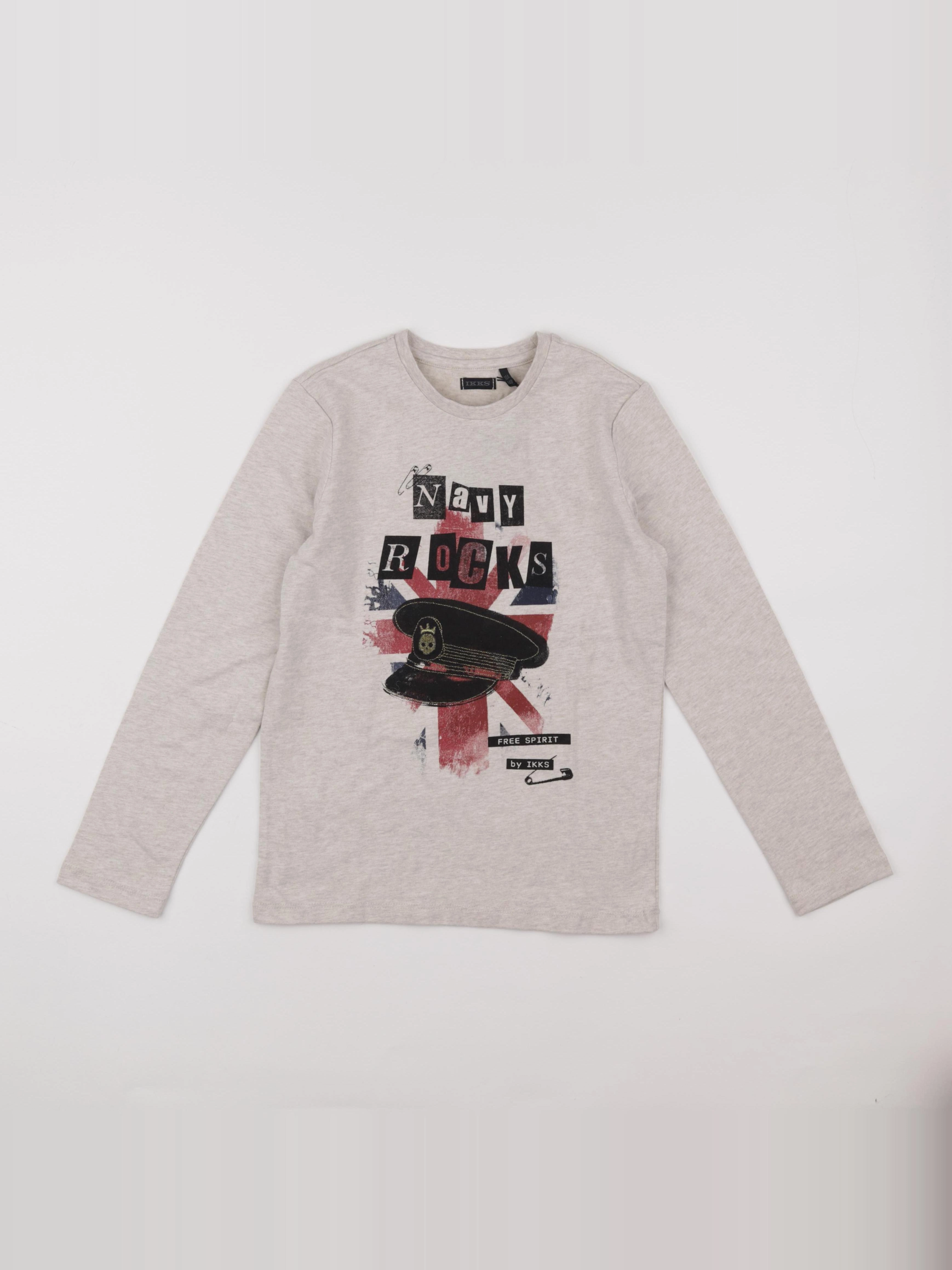 IKKS - tee-shirt beige - 10 ans