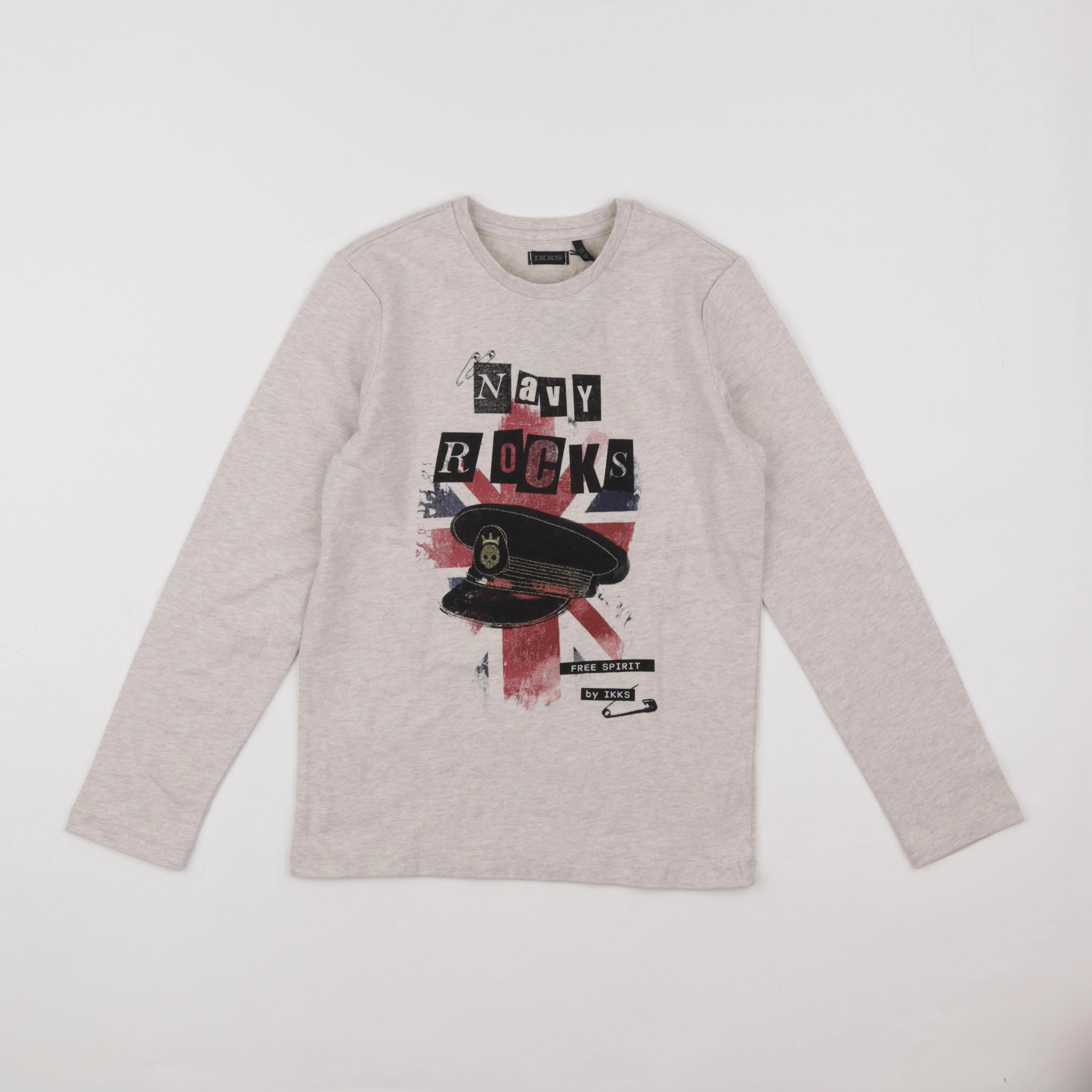 IKKS - tee-shirt beige - 10 ans