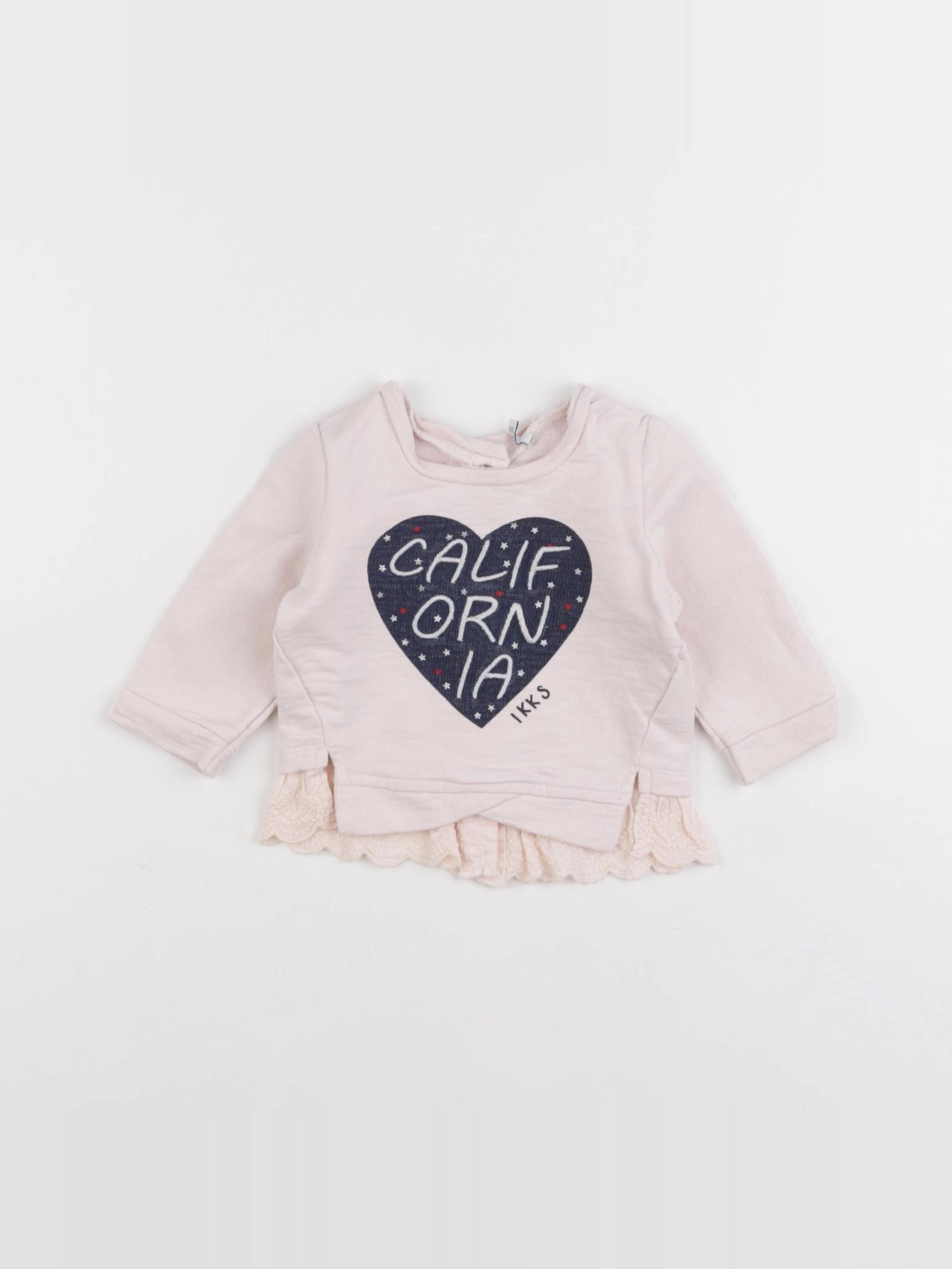 IKKS - sweat rose - 3 mois