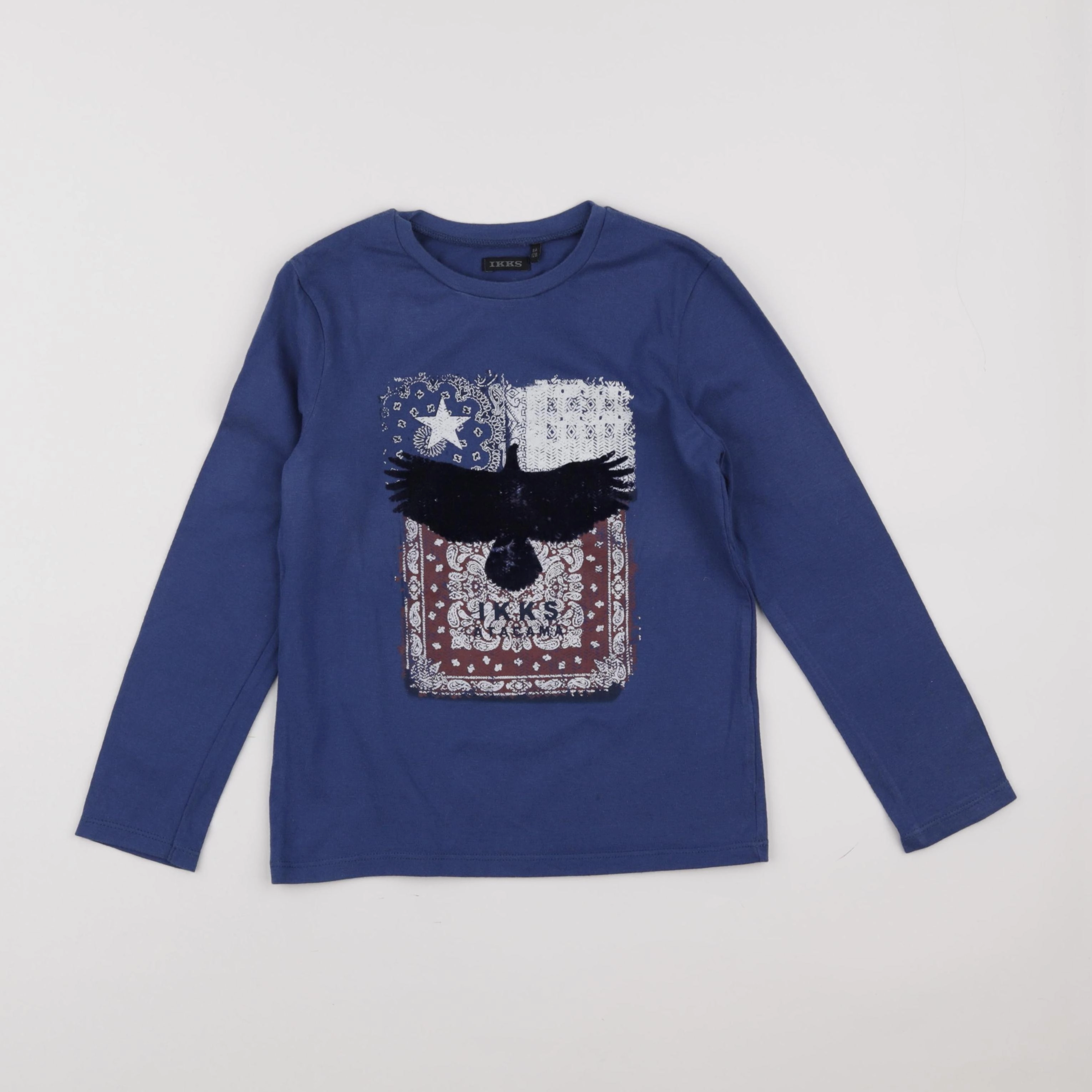 IKKS - tee-shirt bleu - 8 ans