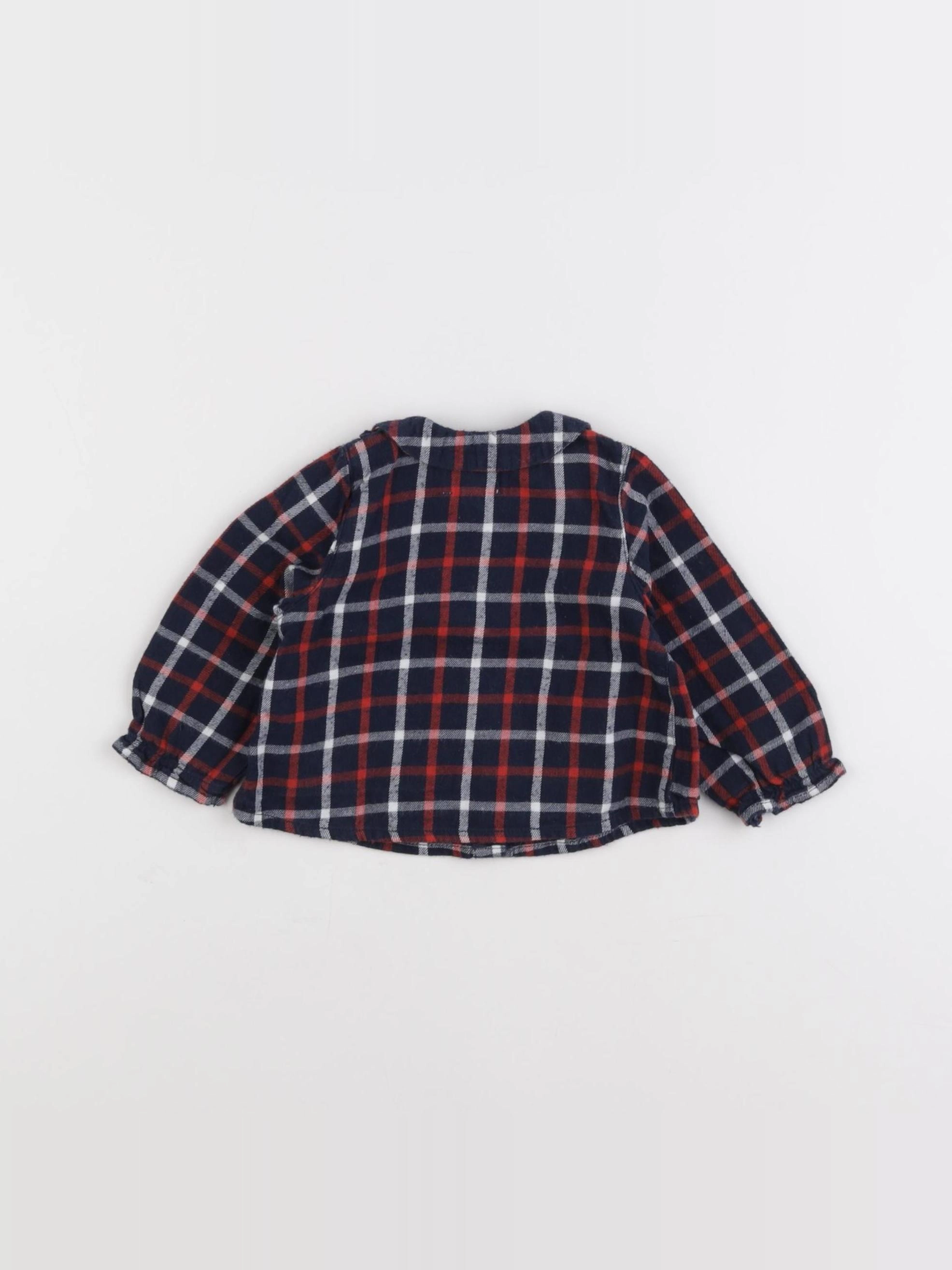 Carrément Beau - chemise bleu - 3 mois