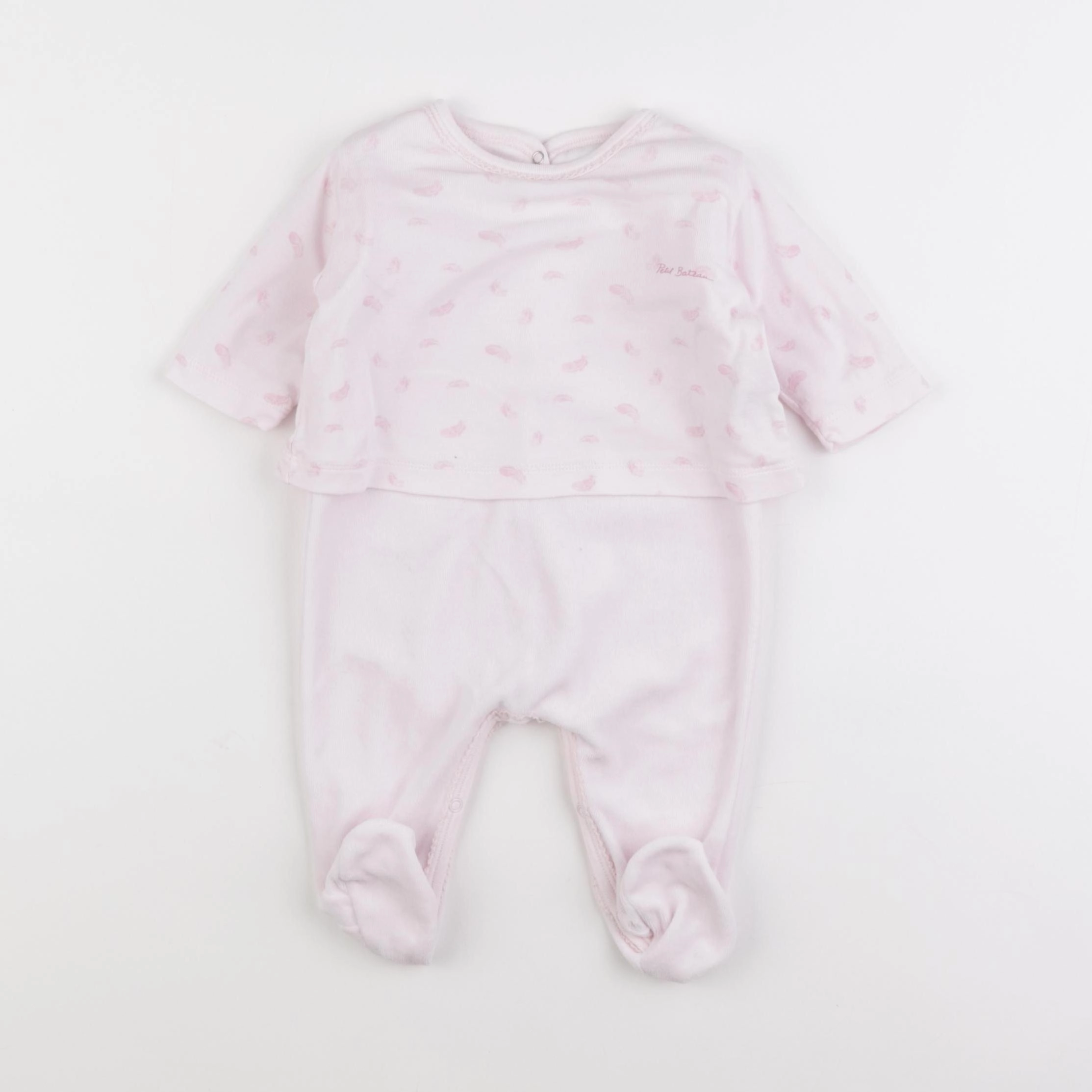 Petit Bateau - pyjama coton rose - 3 mois