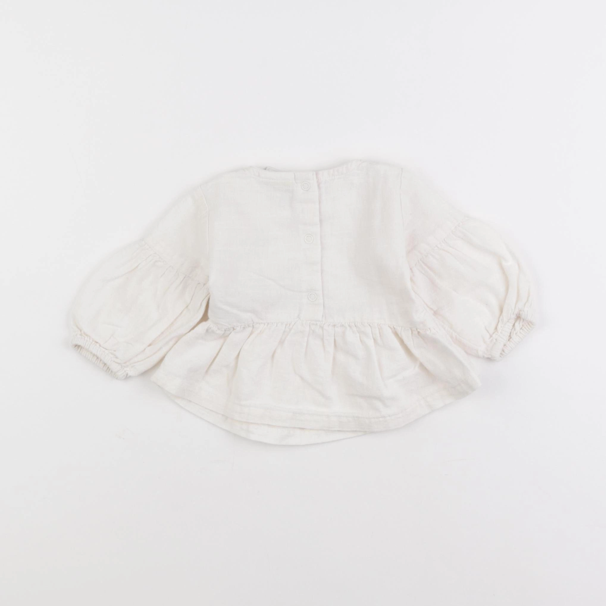 Tape à l'oeil - blouse blanc - 3 mois
