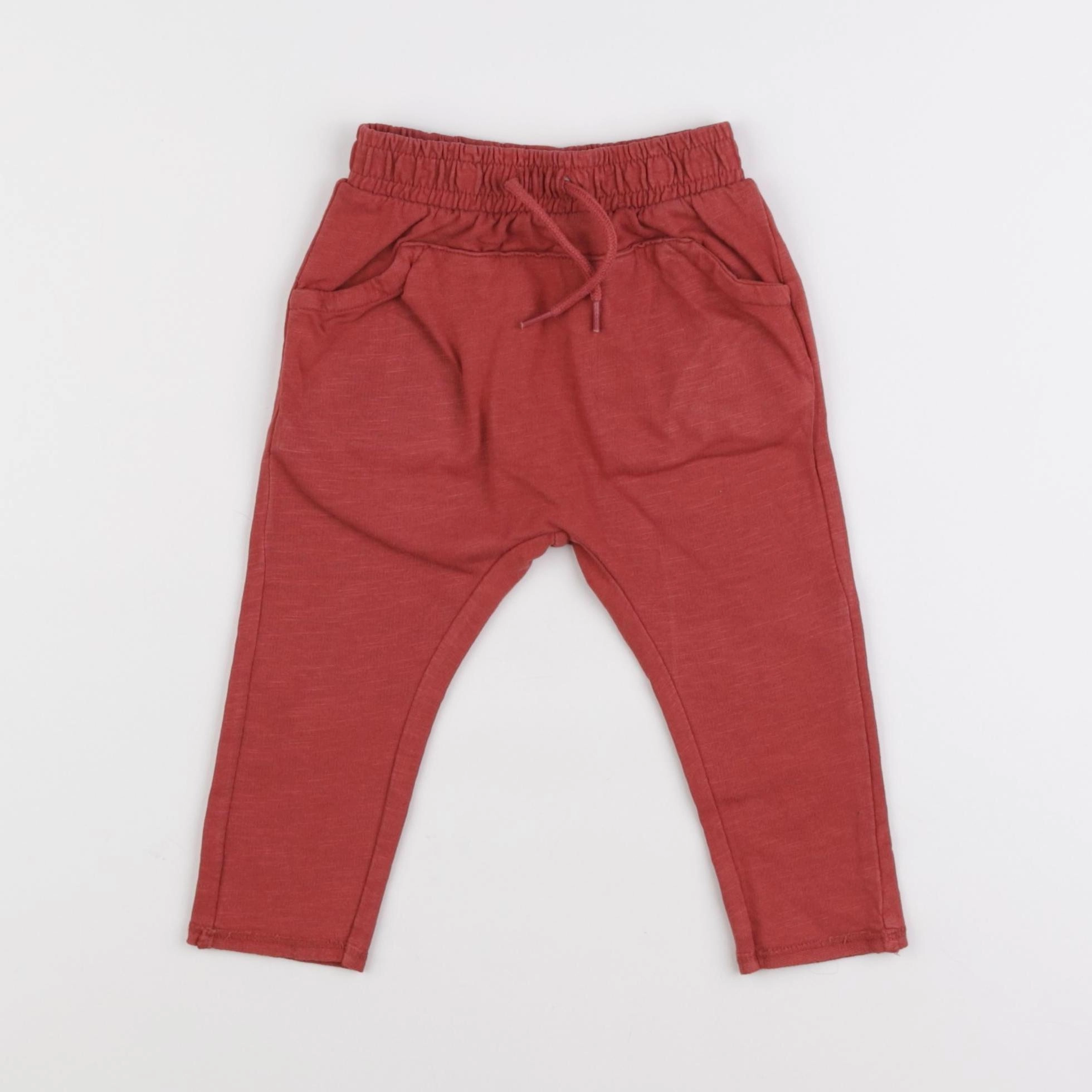 Vertbaudet - jogging rouge - 9 mois