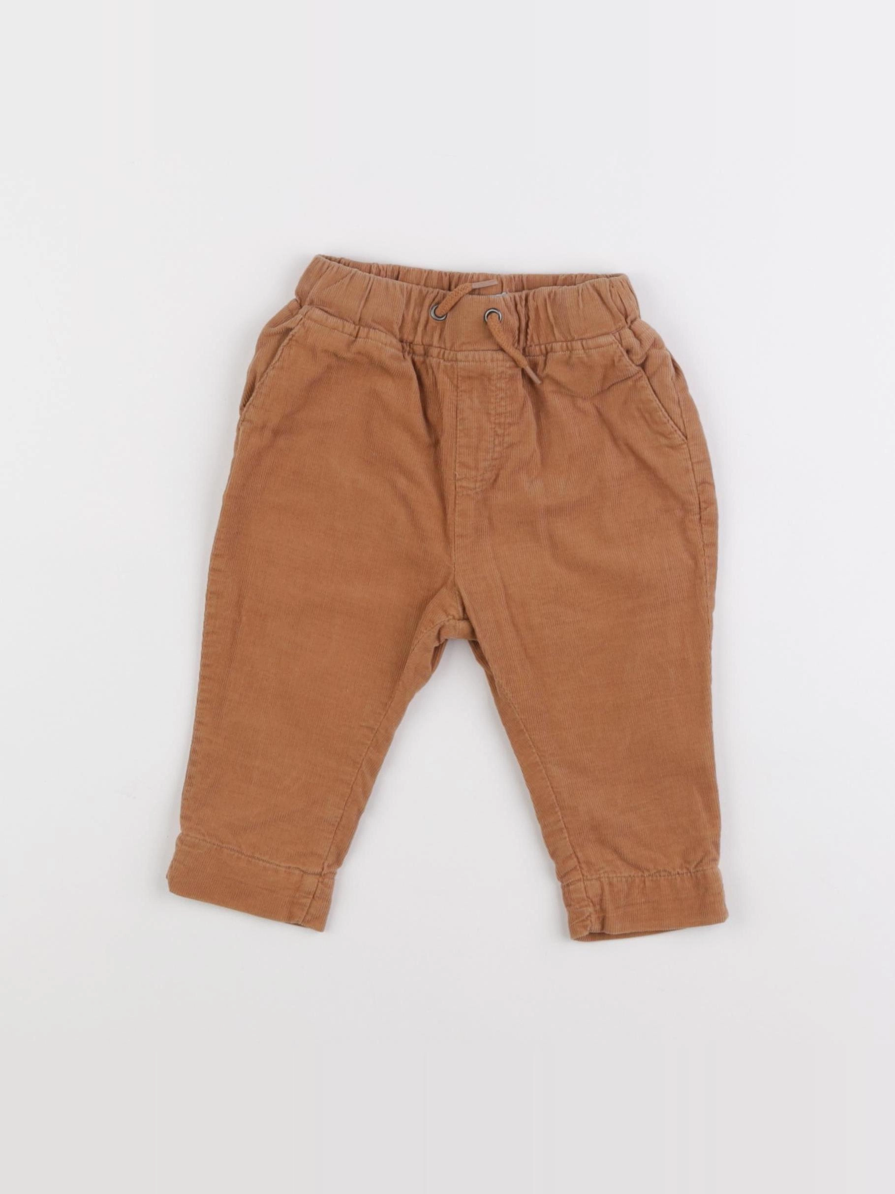 Vertbaudet - pantalon doublé marron - 6 mois