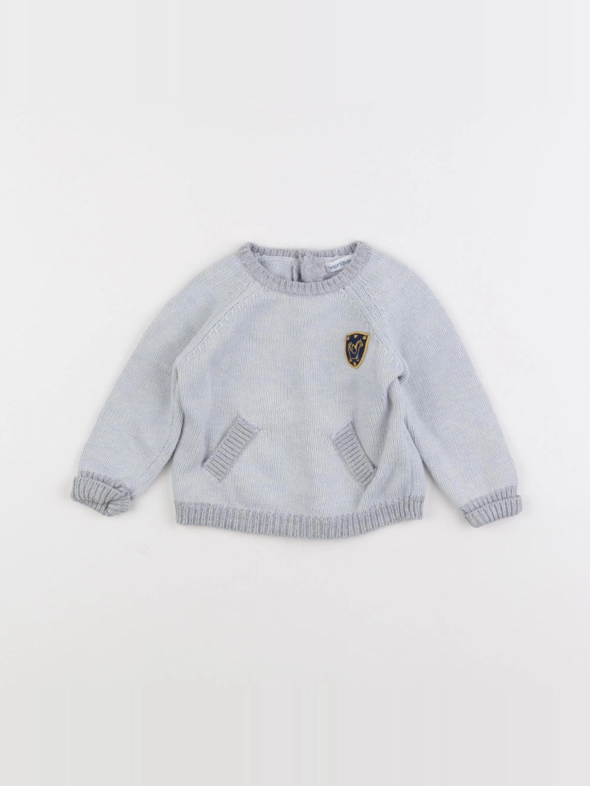 Vertbaudet - pull bleu - 6 mois